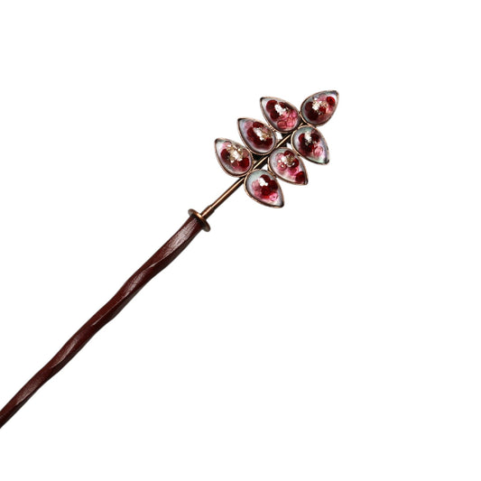 Pink Wooden Changeable Kanzashi Hairpin TAMARUSAN