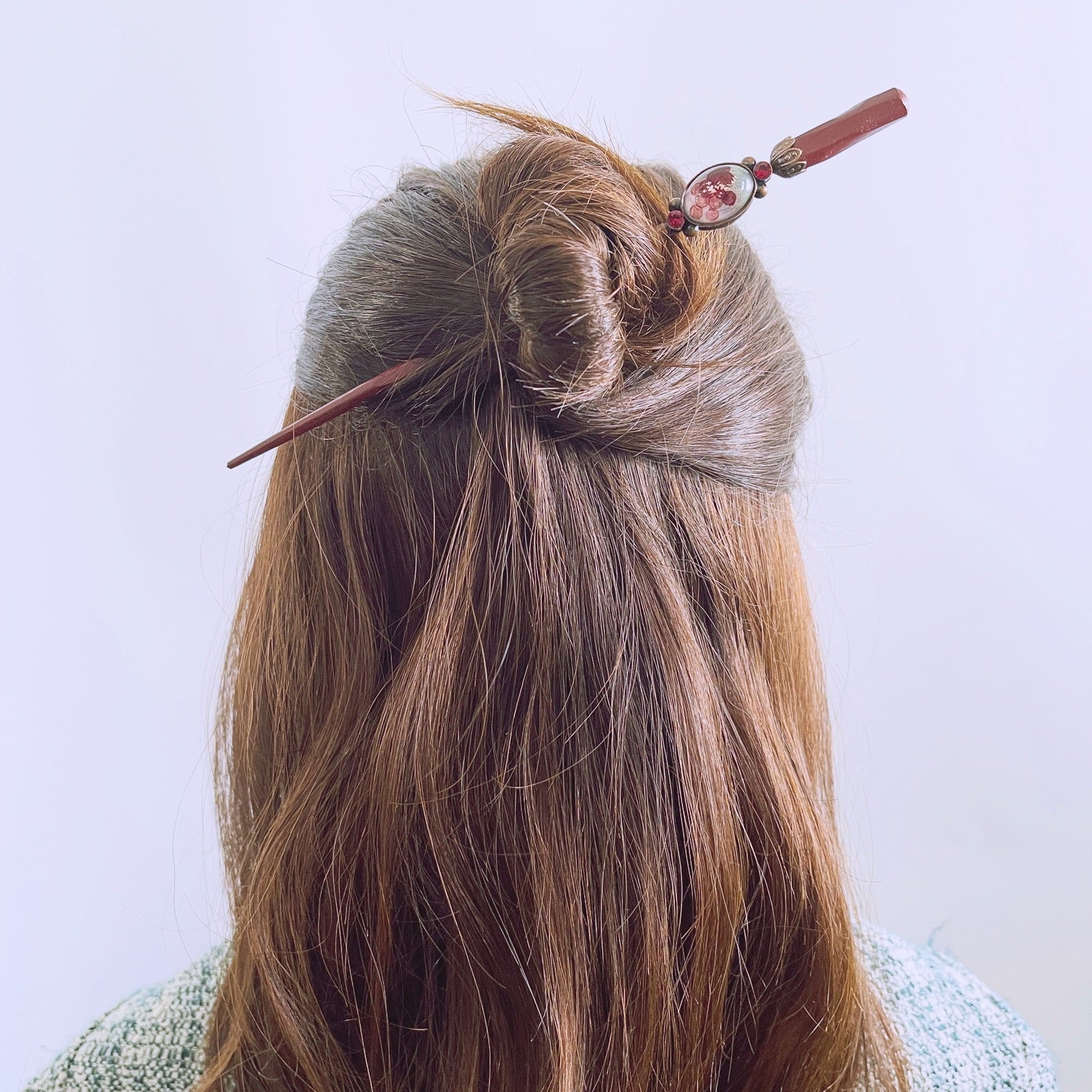 Pink Wooden Changeable Kanzashi Hairpin TAMARUSAN