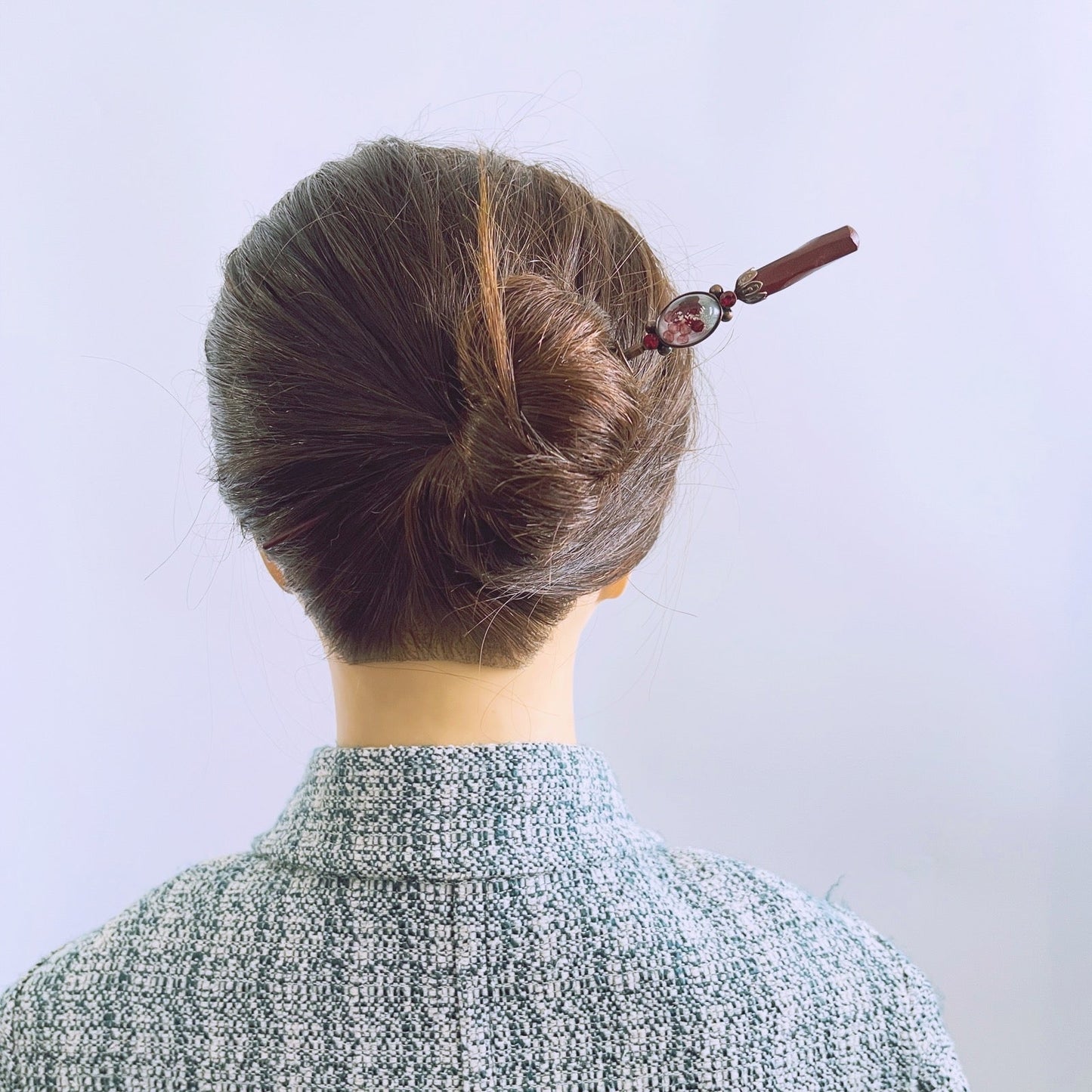 Pink Wooden Changeable Kanzashi Hairpin TAMARUSAN