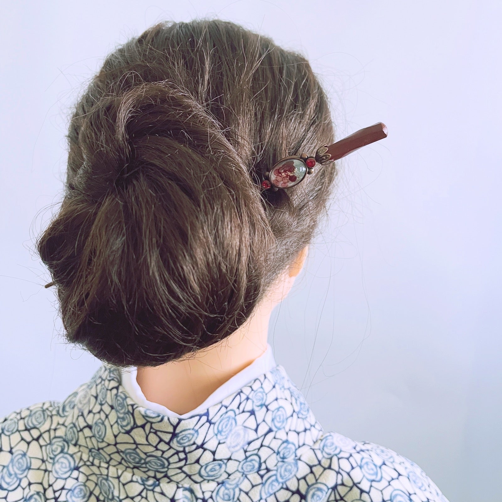 Pink Wooden Changeable Kanzashi Hairpin TAMARUSAN