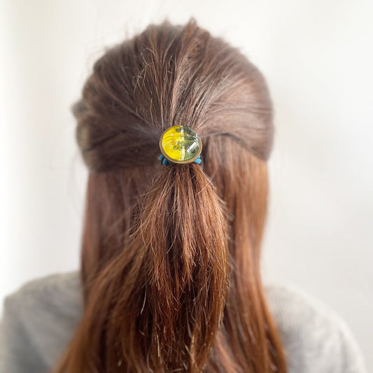 Simple Hair Elastic Beads Green Round TAMARUSAN