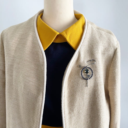 Safety Pin Dinosaur Lapis Lazuli Blue