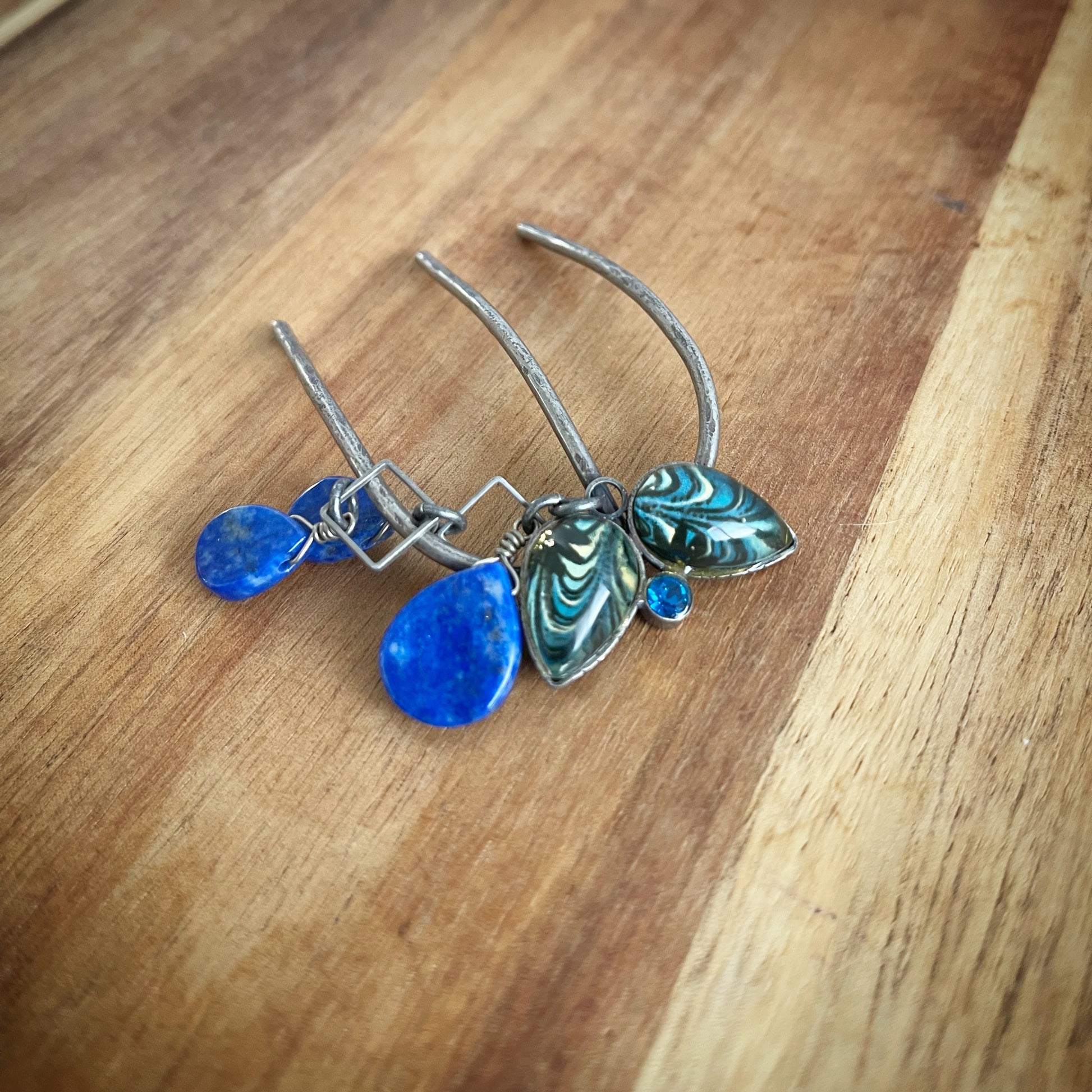 Hair Comb Blue Lapis Lazuli TAMARUSAN