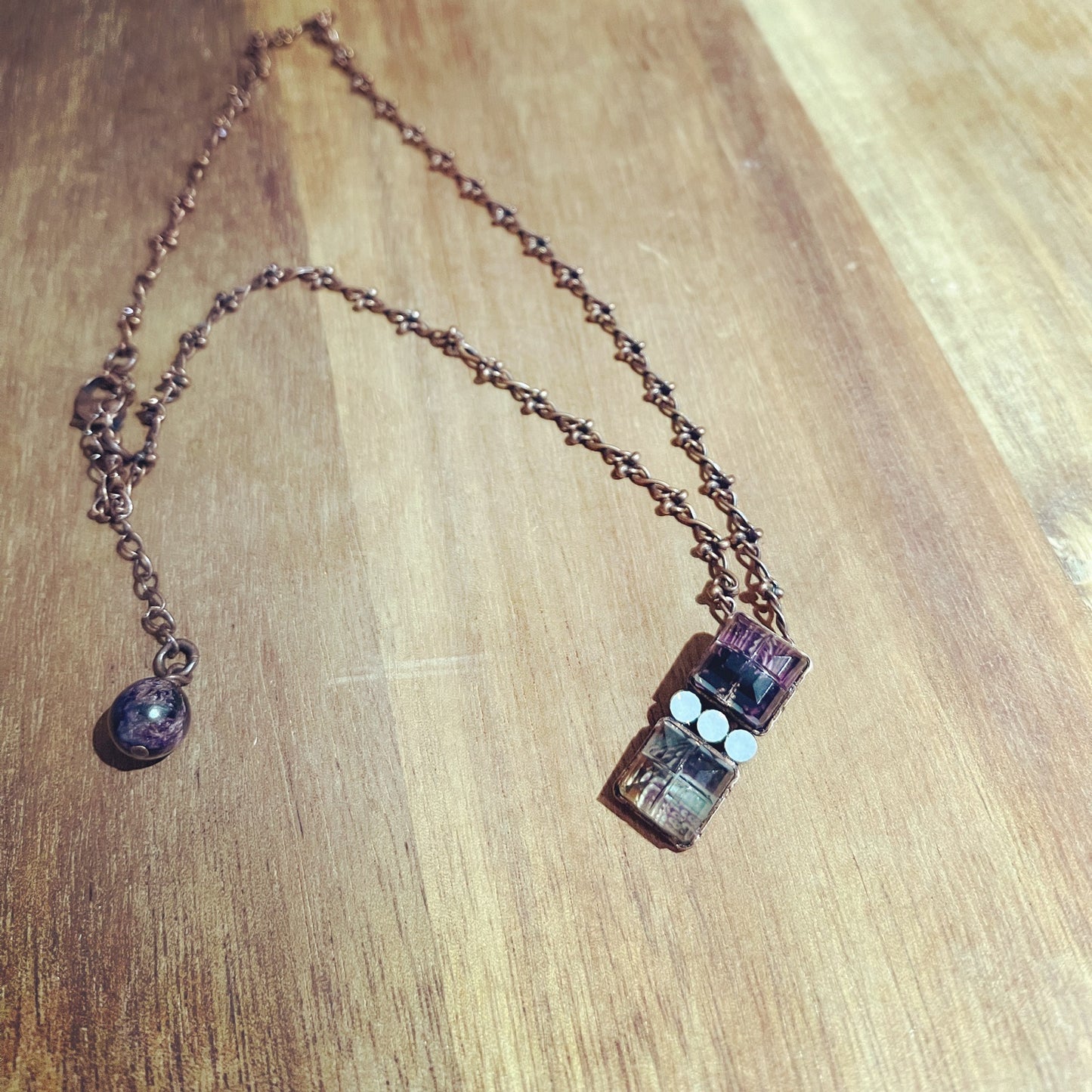 Necklace Square Purple TAMARUSAN