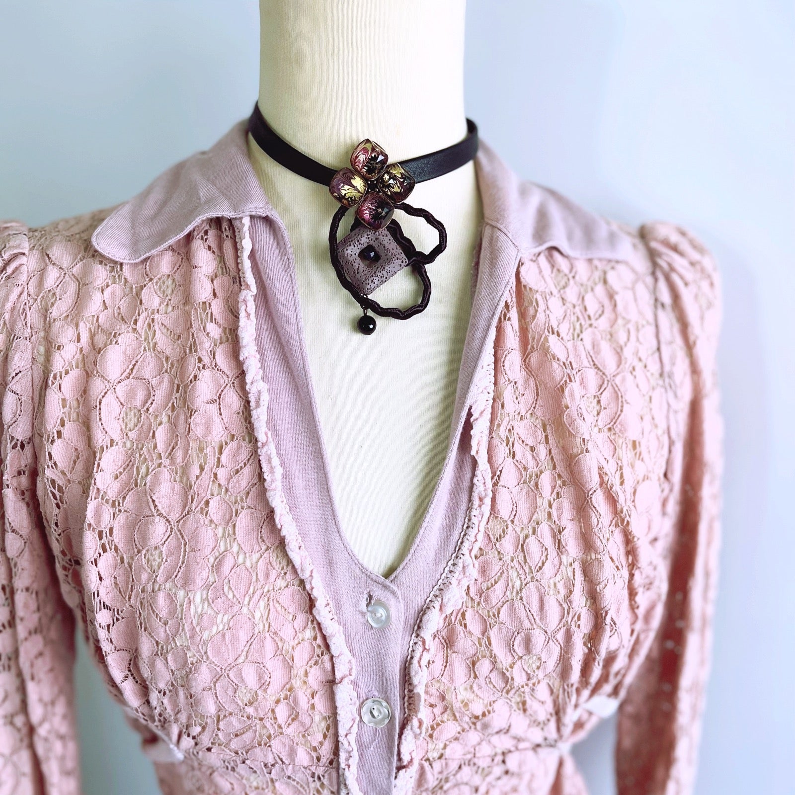 Choker Lava Amethyst Marble Purple TAMARUSAN