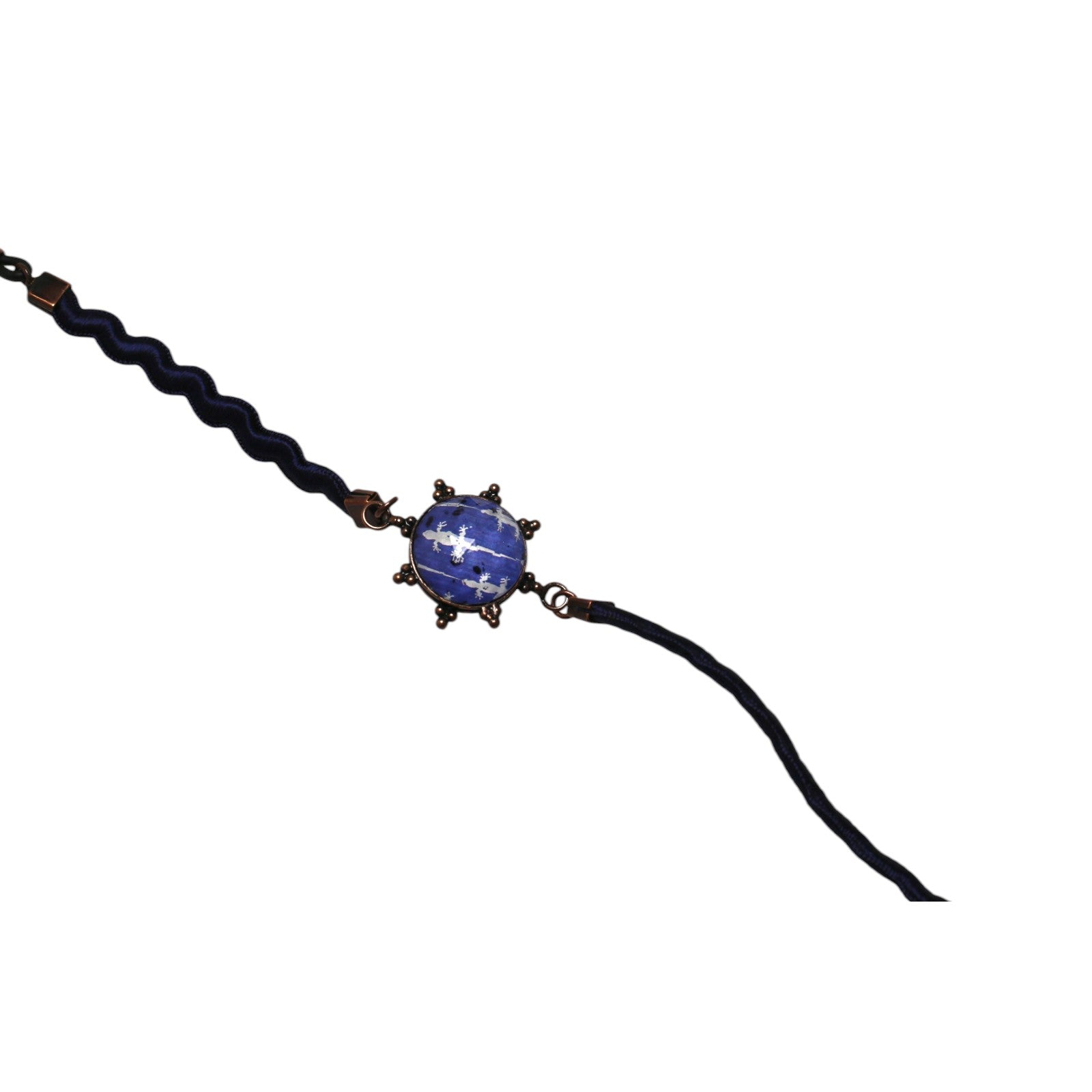 Eyeglasses Ribbon Gecko Flower Blue TAMARUSAN