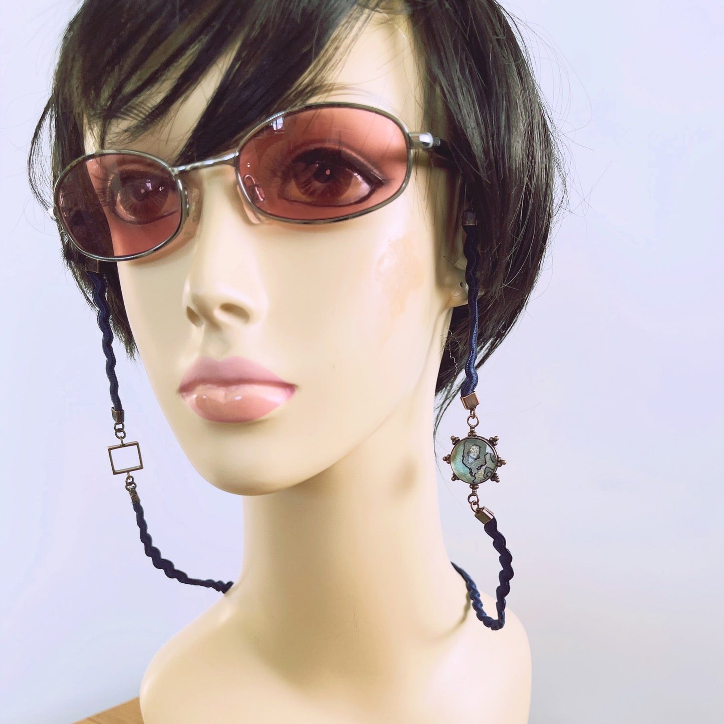 Eyeglasses Ribbon Gecko Flower Blue TAMARUSAN