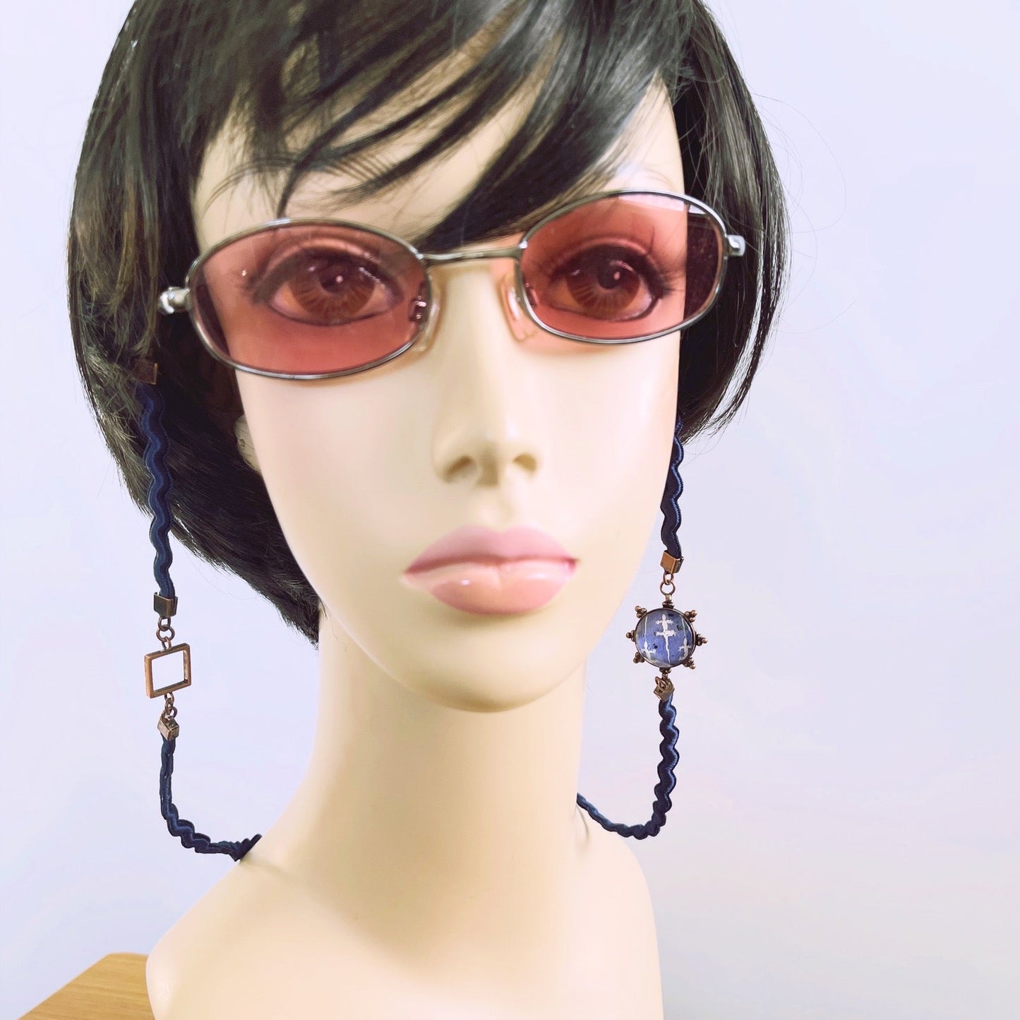 Eyeglasses Ribbon Gecko Flower Blue TAMARUSAN