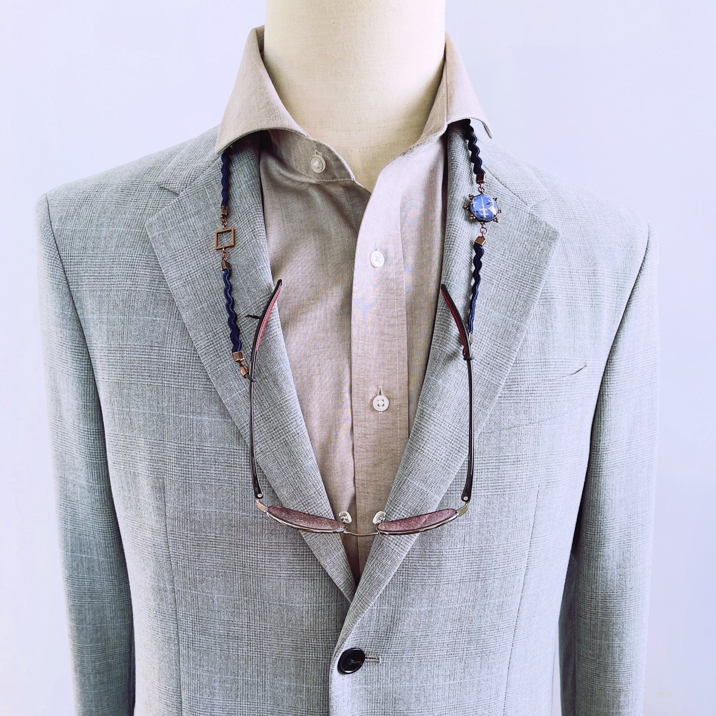 Eyeglasses Ribbon Gecko Flower Blue TAMARUSAN