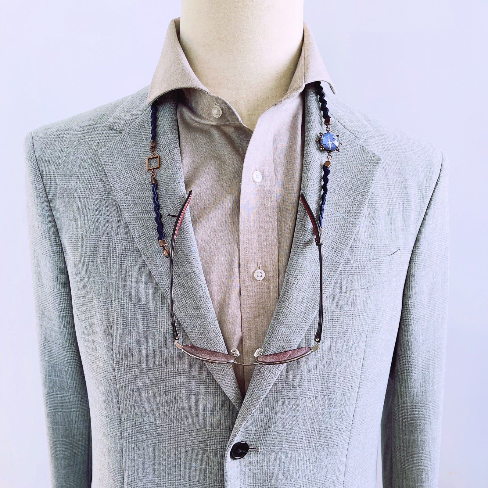 Eyeglasses Ribbon Gecko Flower Blue TAMARUSAN