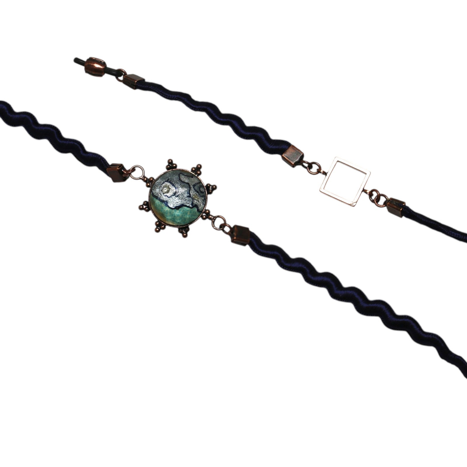 Eyeglasses Ribbon Gecko Flower Blue TAMARUSAN