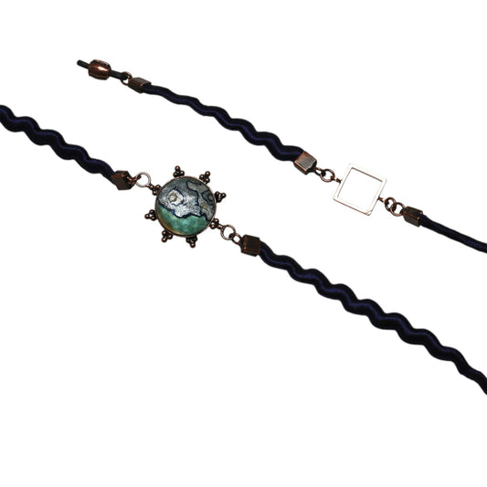 Eyeglasses Ribbon Gecko Flower Blue TAMARUSAN