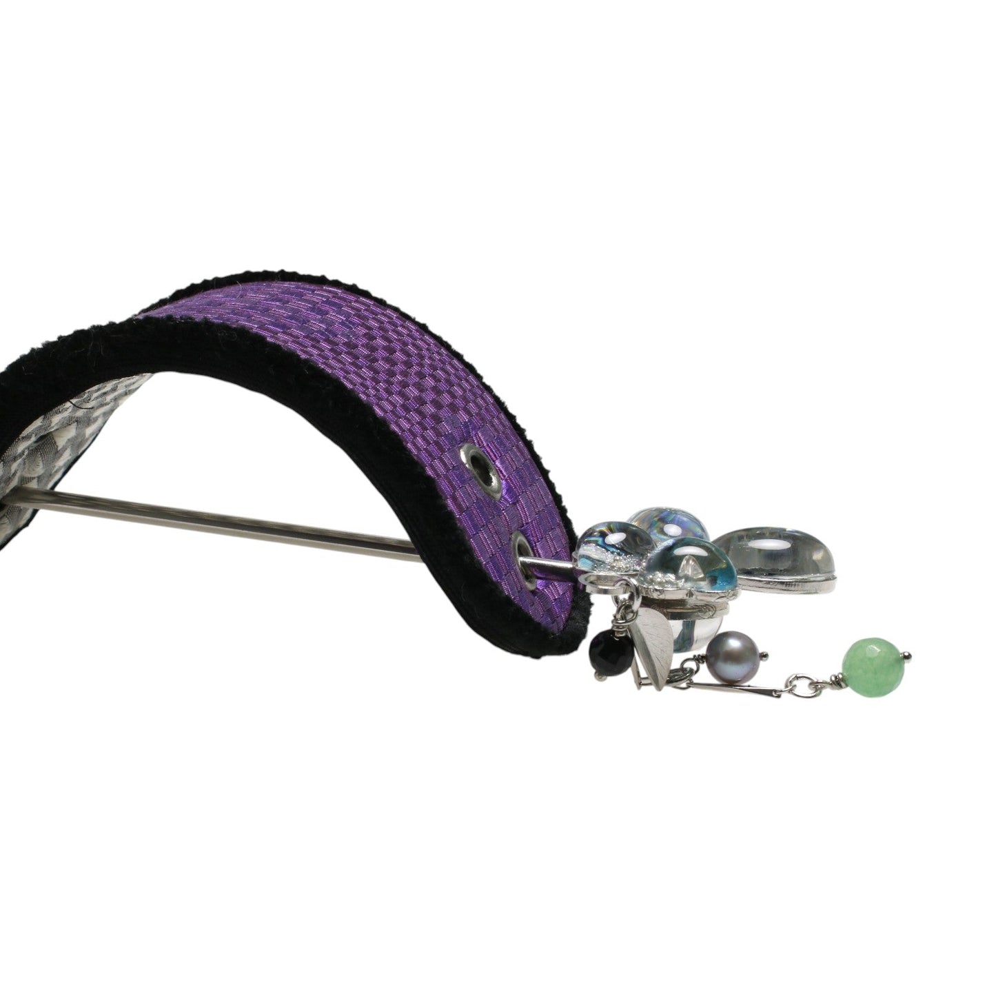 Kanzashi Barrette Butterfly Green Cloth TAMARUSAN