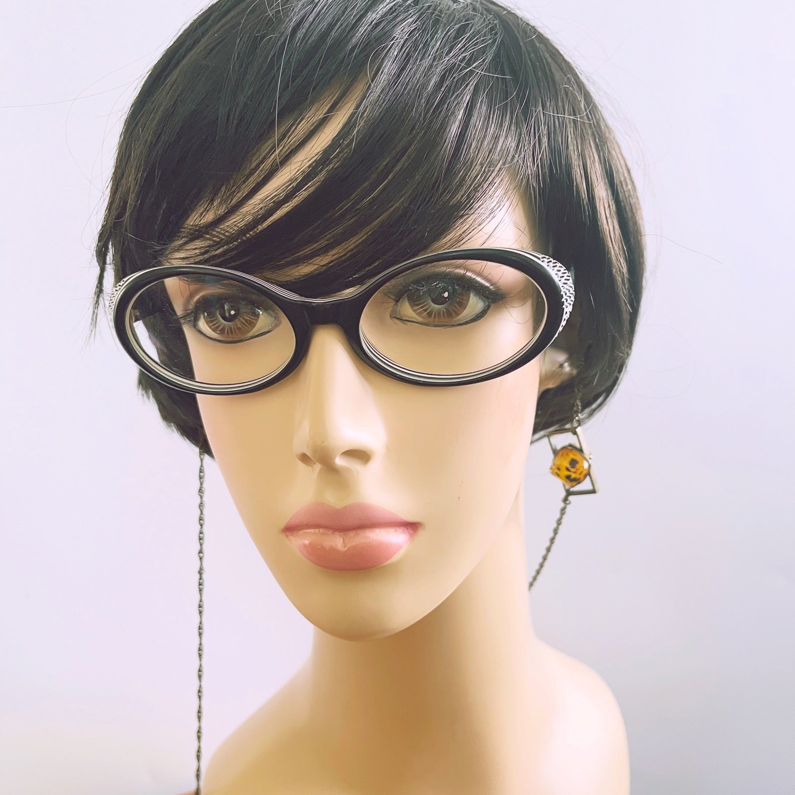 Eyeglasses Chain Cheetah Yellow Black Simple TAMARUSAN