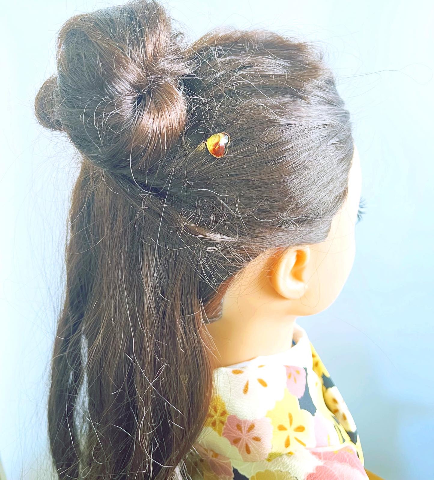 Hairpin Heart Calico Cat Brown TAMARUSAN