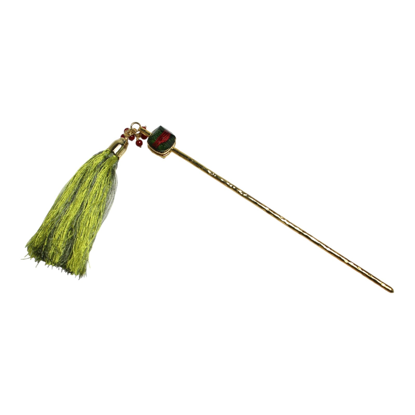 Hairpin Gold Silk Yellow Blue Mizuhiki TAMARUSAN