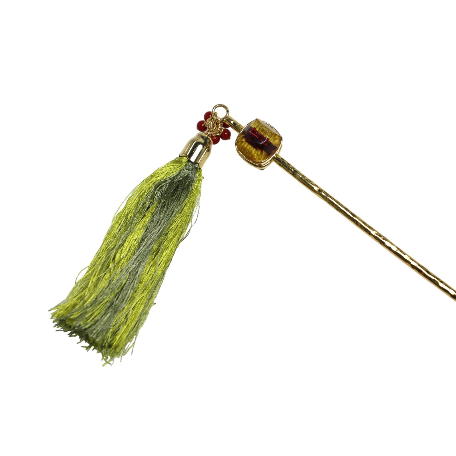 Hairpin Gold Silk Yellow Blue Mizuhiki TAMARUSAN