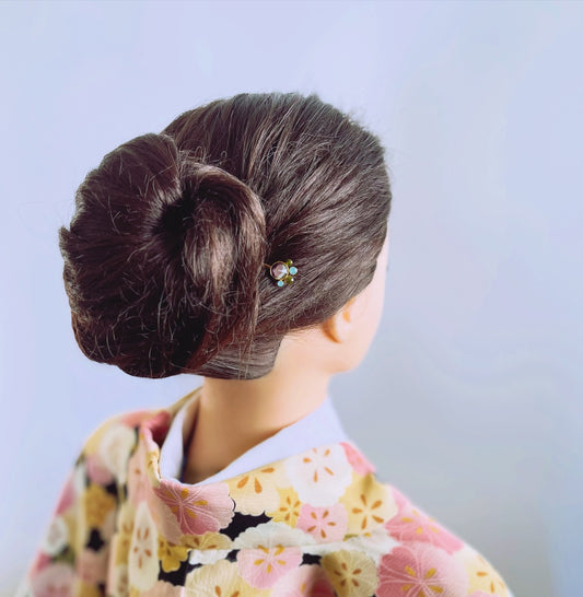 Cat paw Hairpin Purple Rainbow