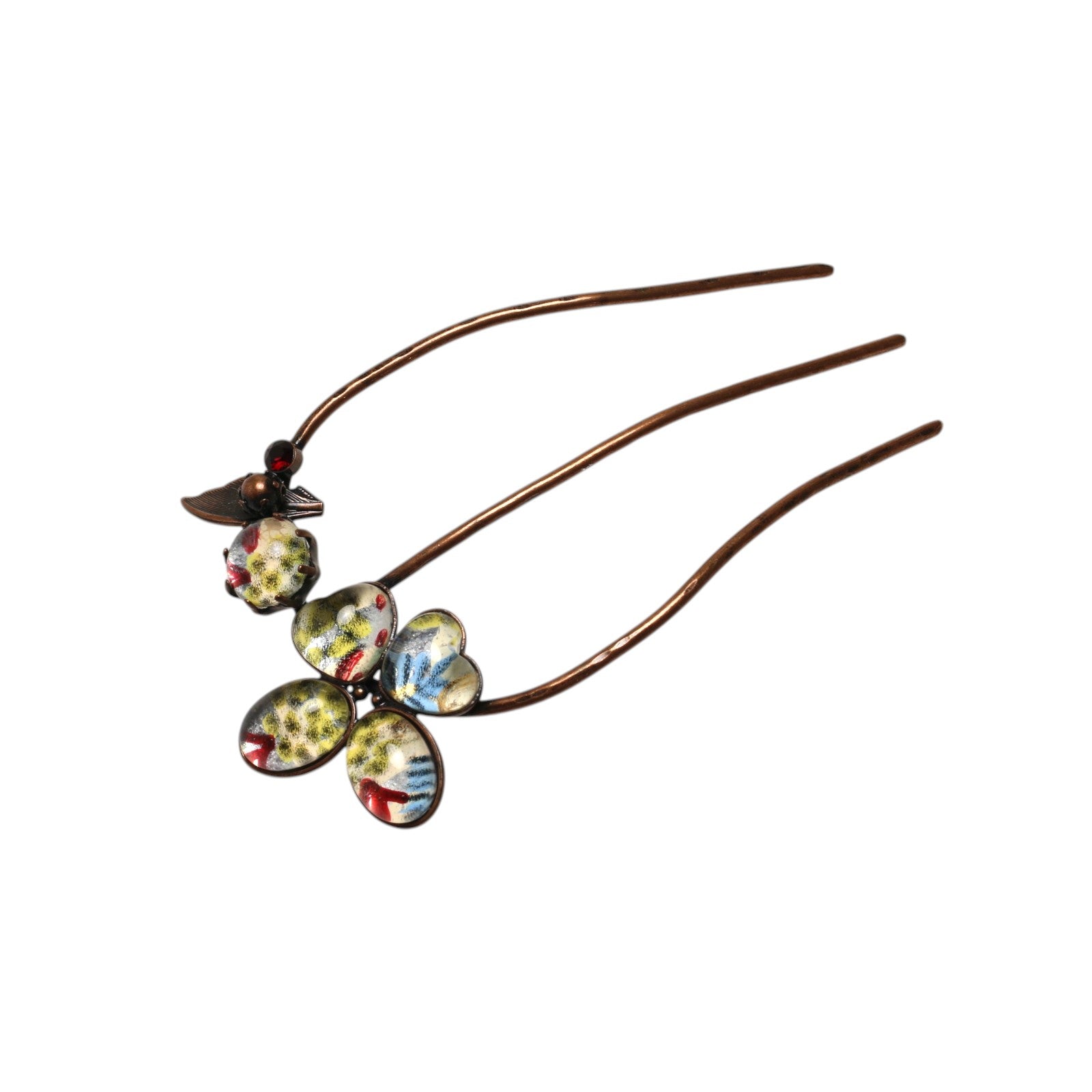 Comb White Flower Leaves TAMARUSAN