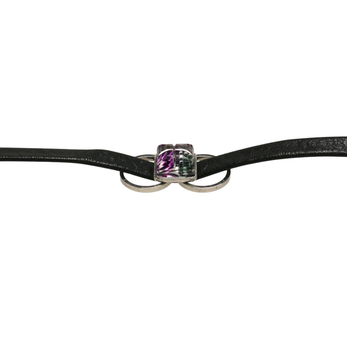 Choker Leather Cord Square Jungle Purple
