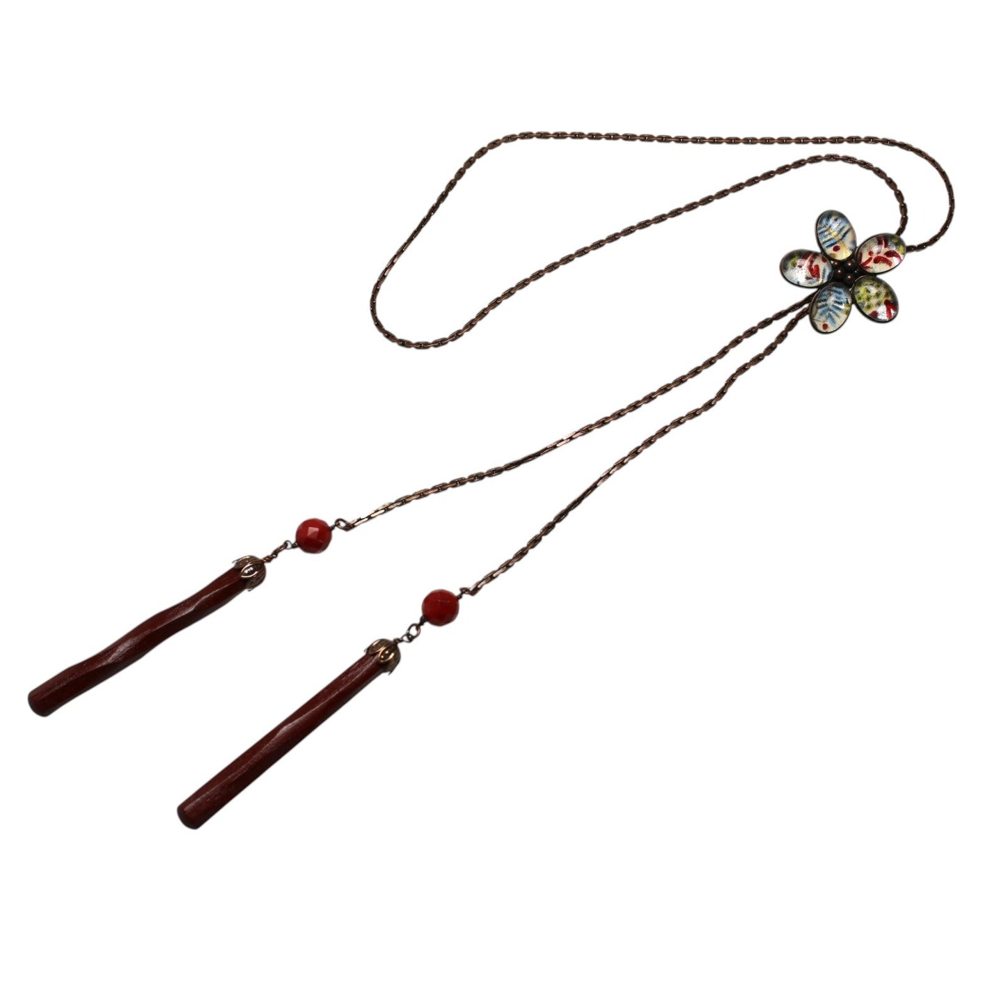 Bolo Tie Flower Jungle Pattern Multicolor TAMARUSAN