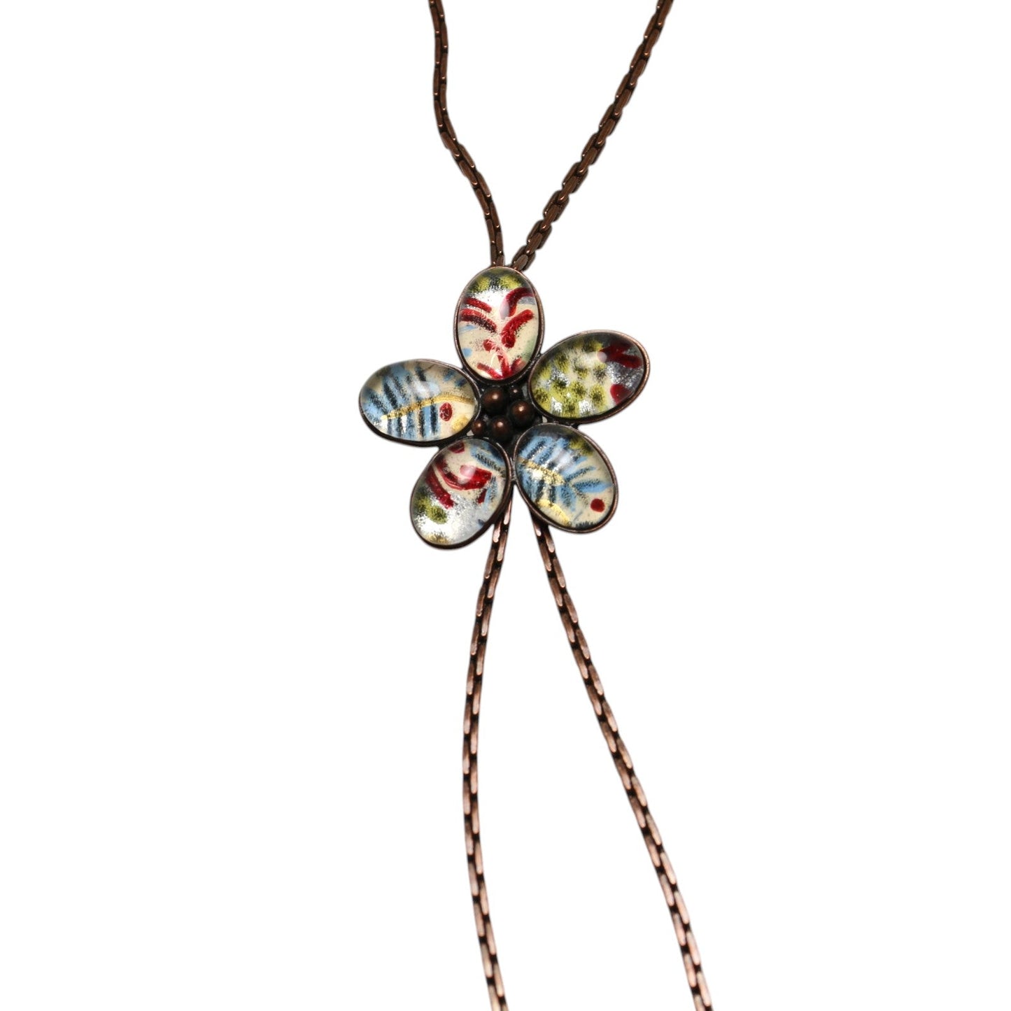 Bolo Tie Flower Jungle Pattern Multicolor TAMARUSAN