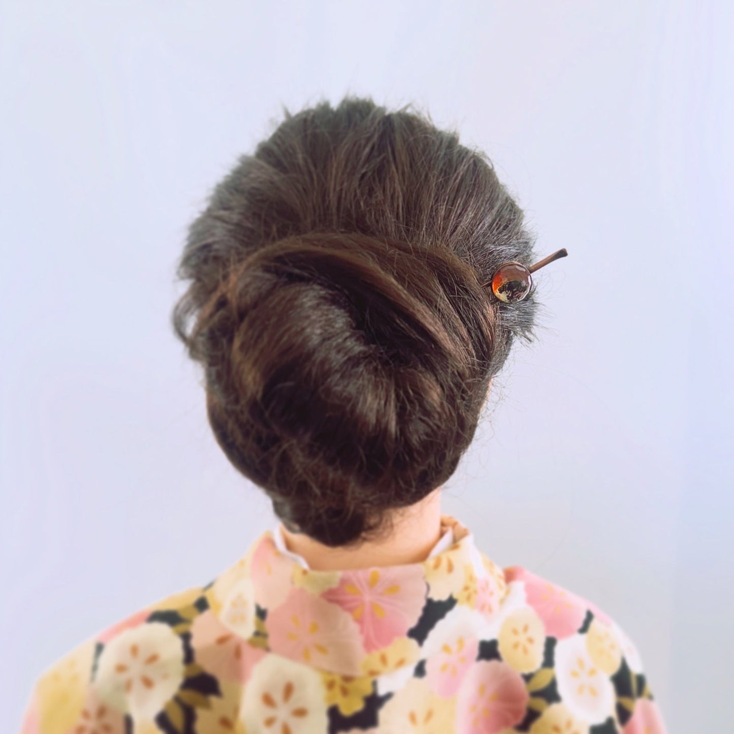 Pink Hydrangea Flower Two-Pronged Kanzashi TAMARUSAN