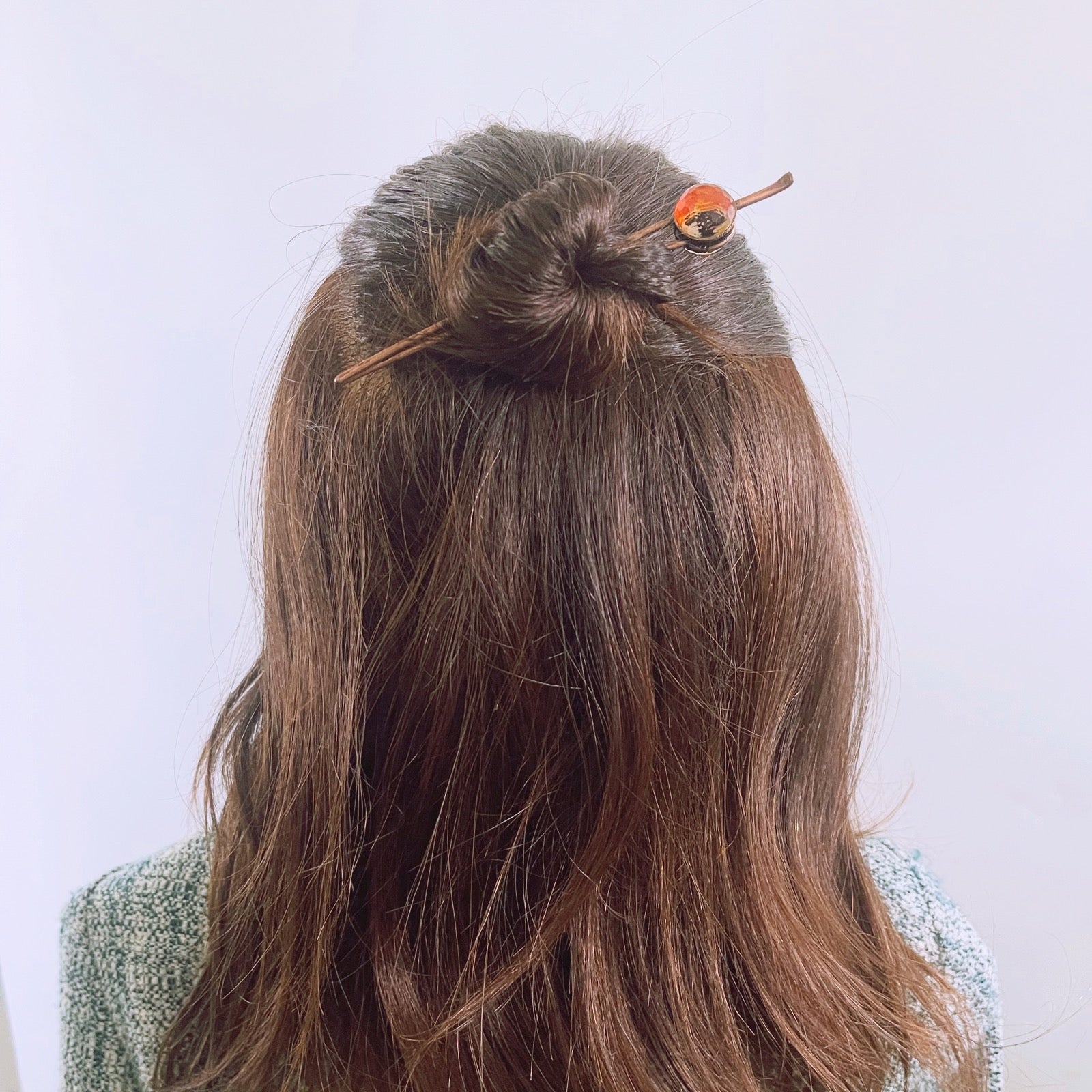 Pink Hydrangea Flower Two-Pronged Kanzashi TAMARUSAN