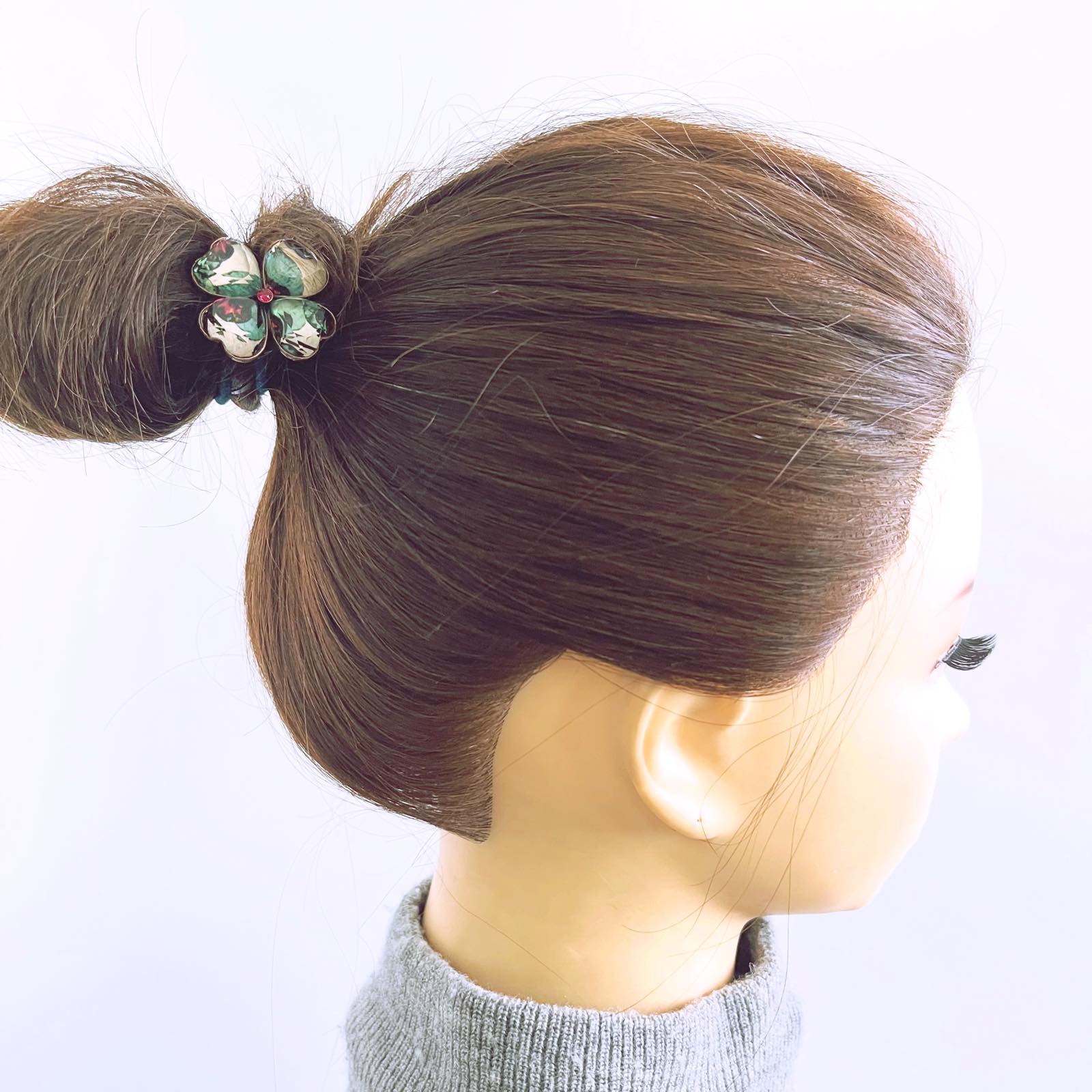 Hair Elastic Flower Gorgeous Pansy Clover Gift Multicolor TAMARUSAN