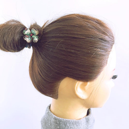 Hair Elastic Flower Gorgeous Pansy Clover Gift Multicolor TAMARUSAN