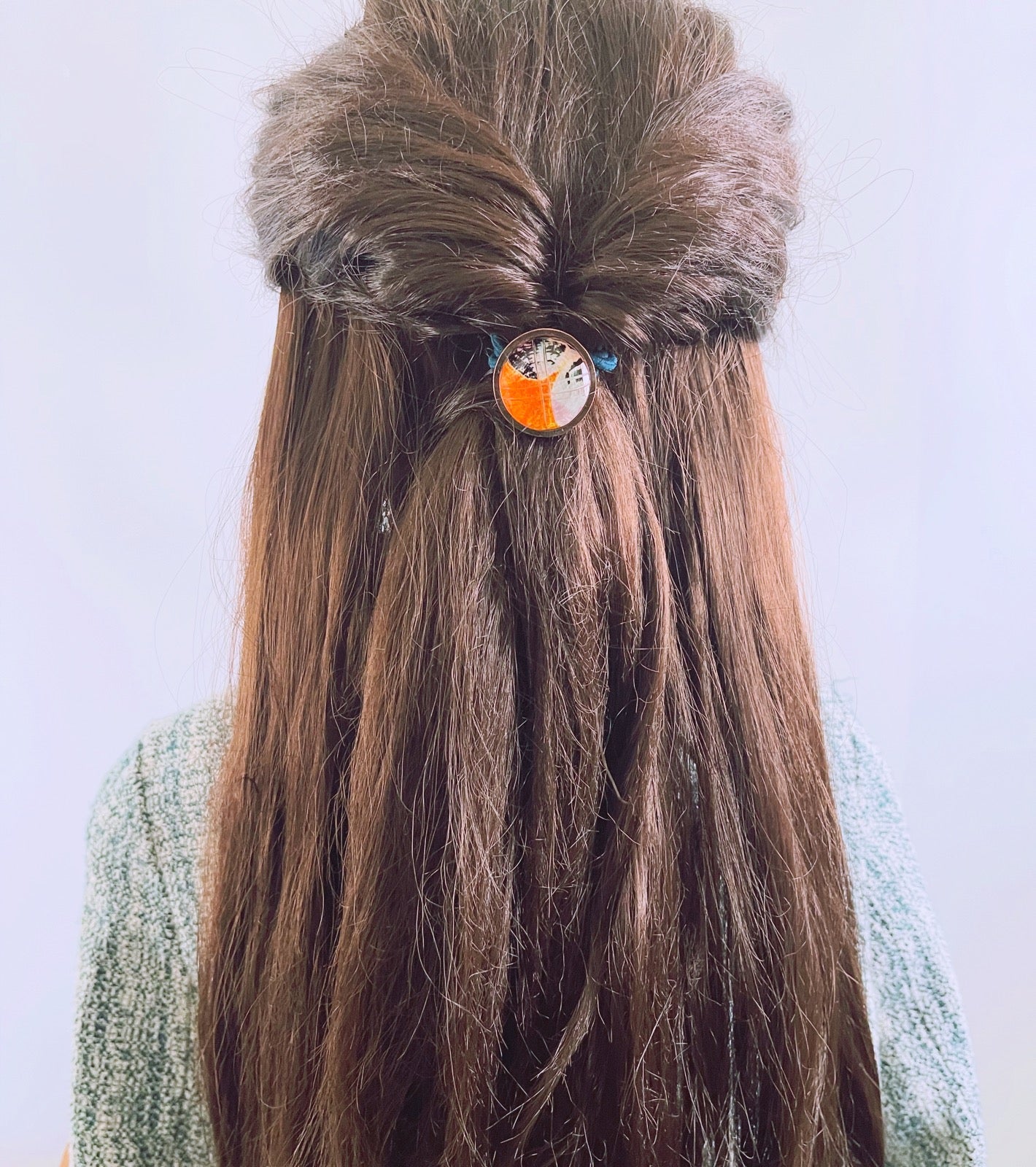 Hair Simple Elastic Orange Pansy Luxury Blue TAMARUSAN