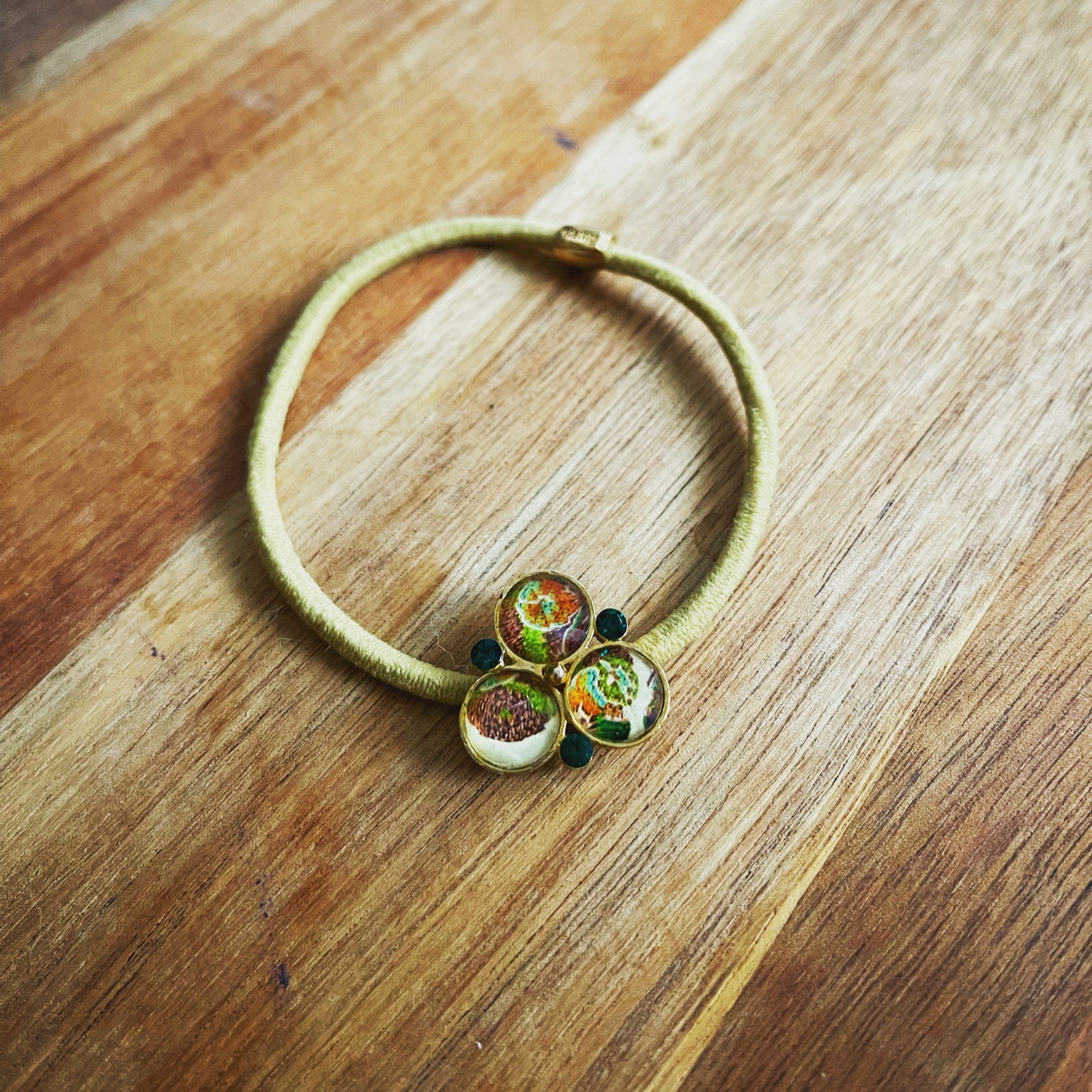 Simple Elastic Small Size Pansy Yellow Green TAMARUSAN
