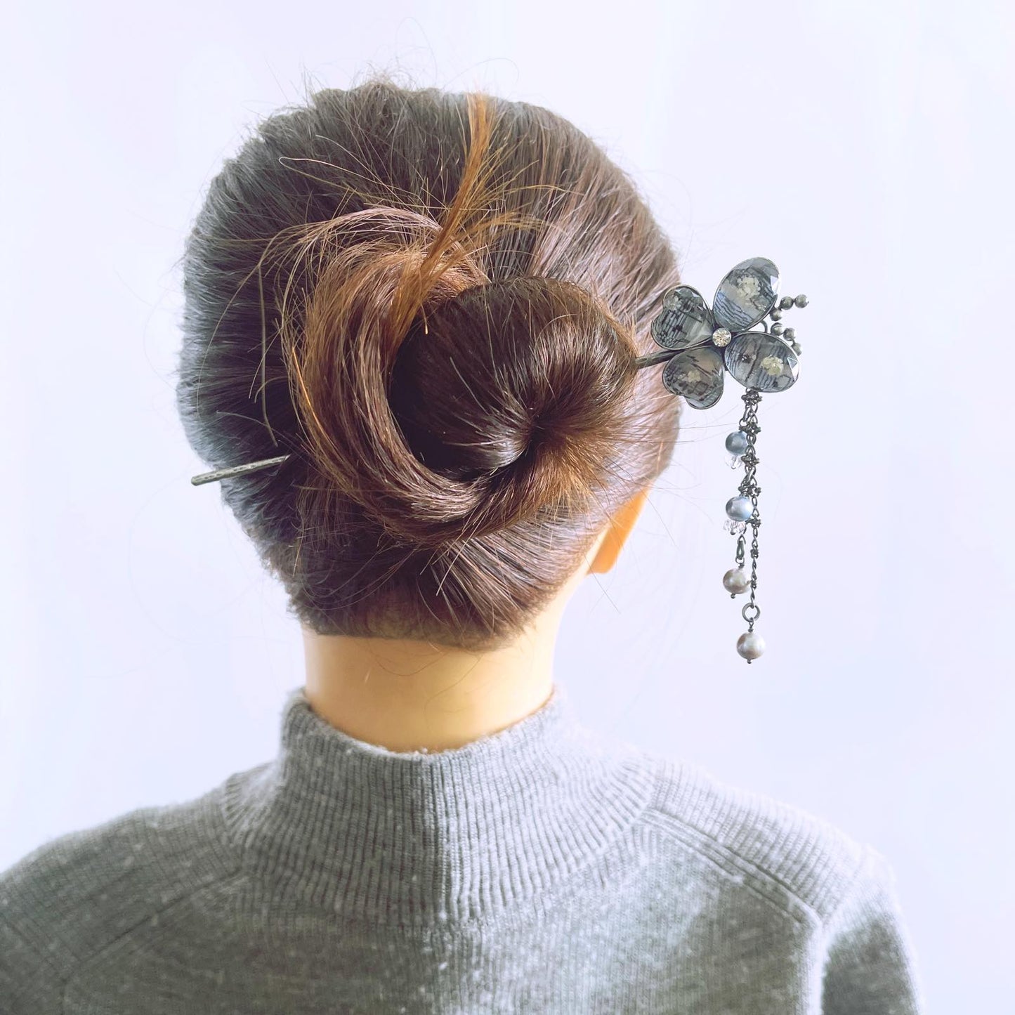 Hairpin Butterfly Blue Musical Note TAMARUSAN