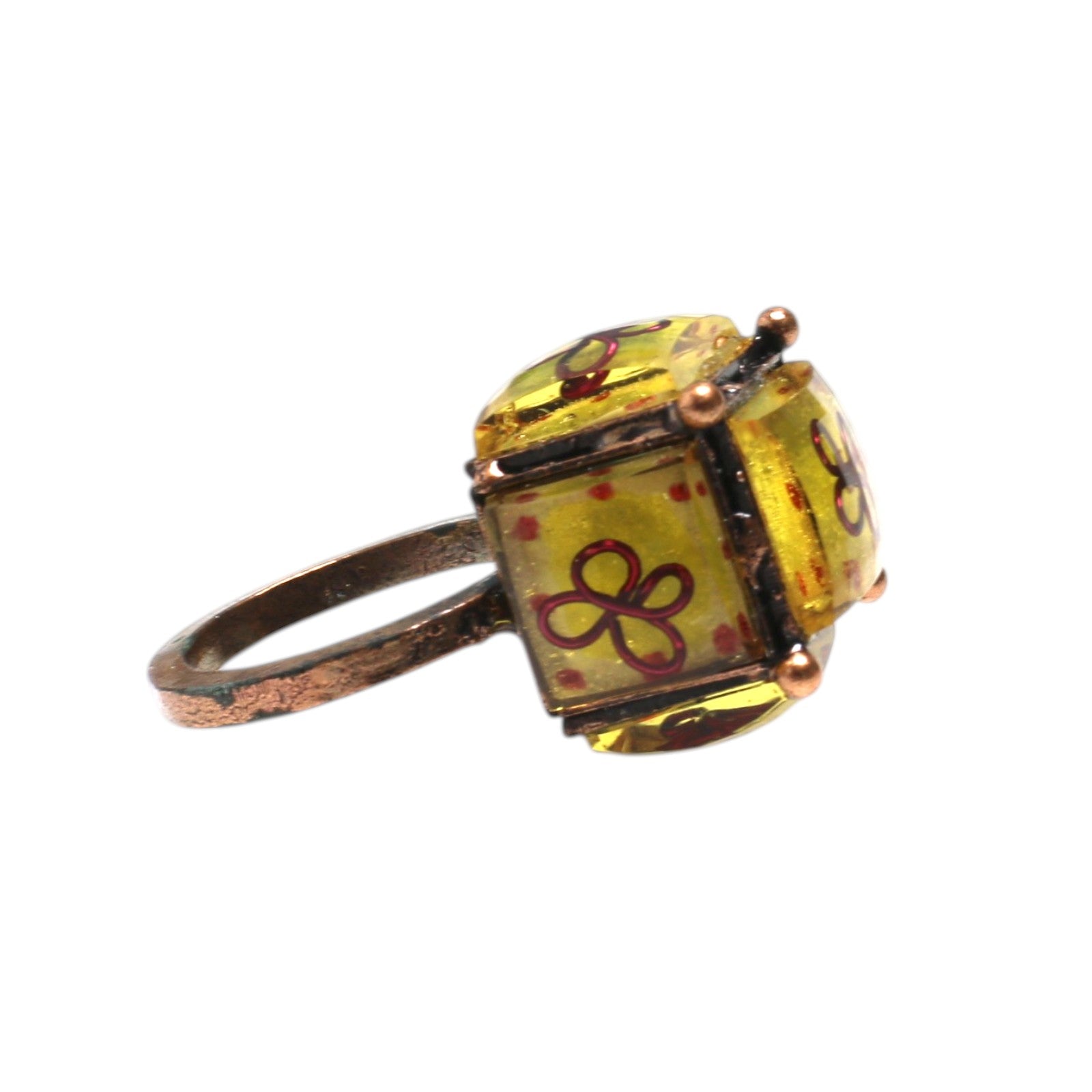 Dice Ring Antique Style Resin TAMARUSAN