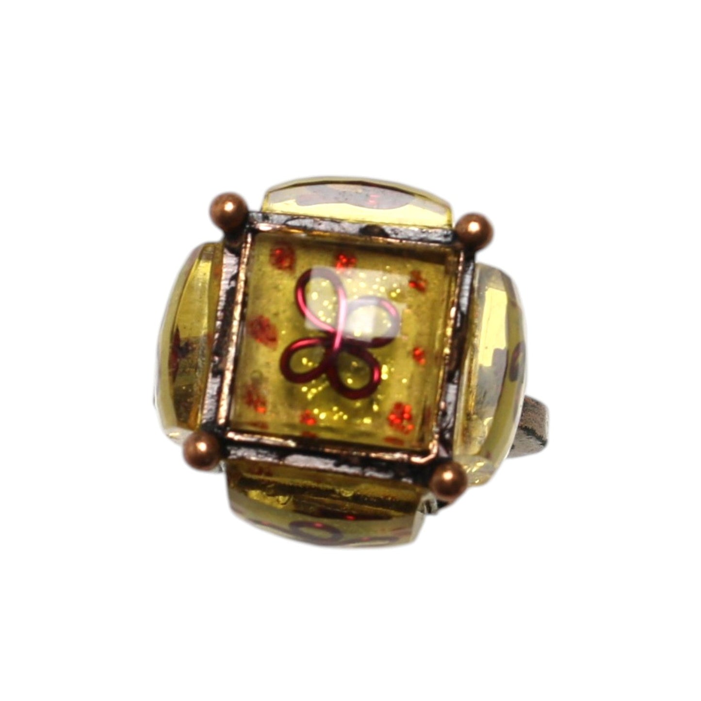 Dice Ring Antique Style Resin TAMARUSAN