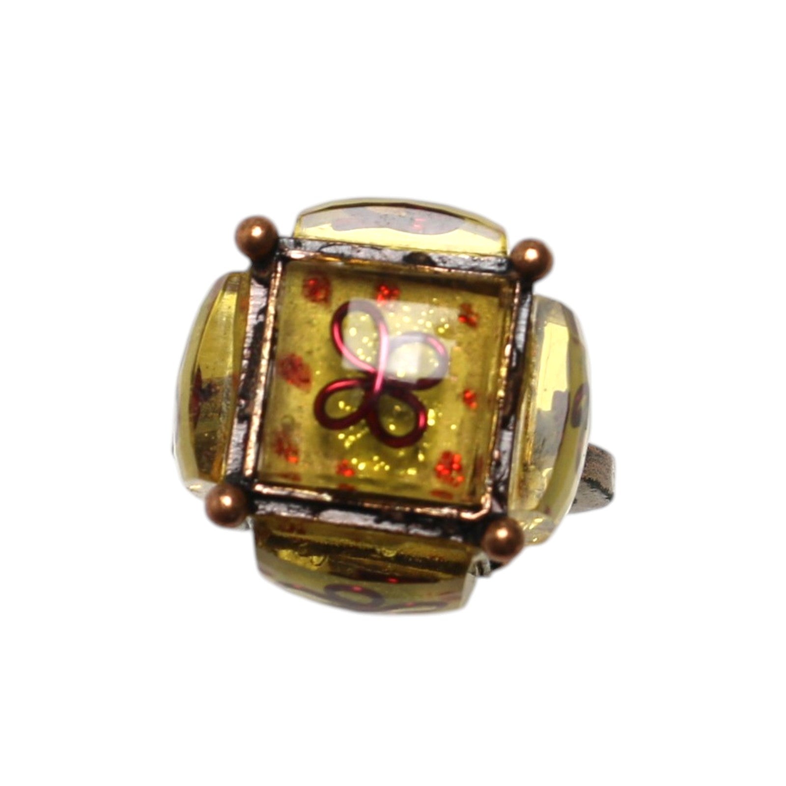 Dice Ring Antique Style Resin TAMARUSAN