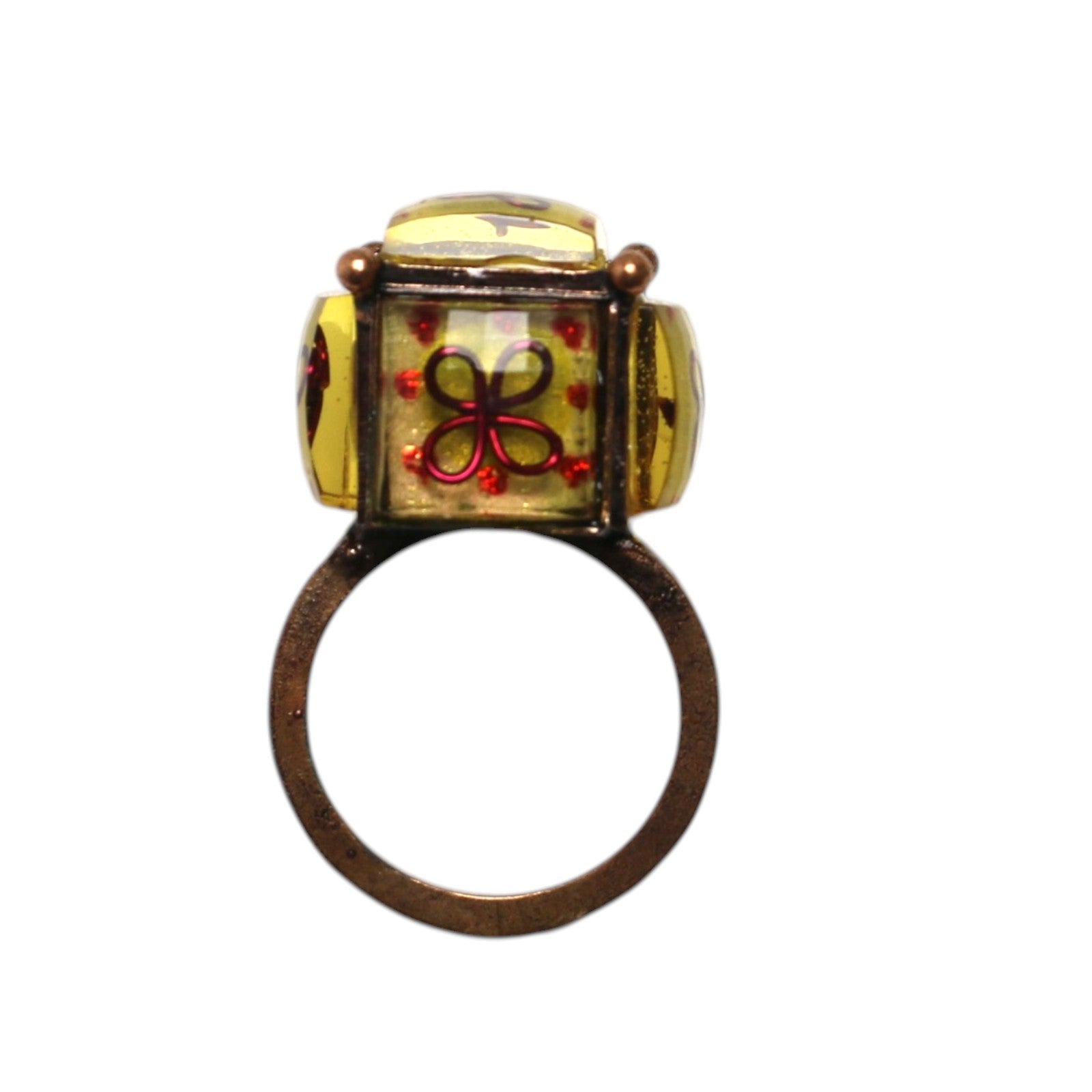 Dice Ring Antique Style Resin TAMARUSAN