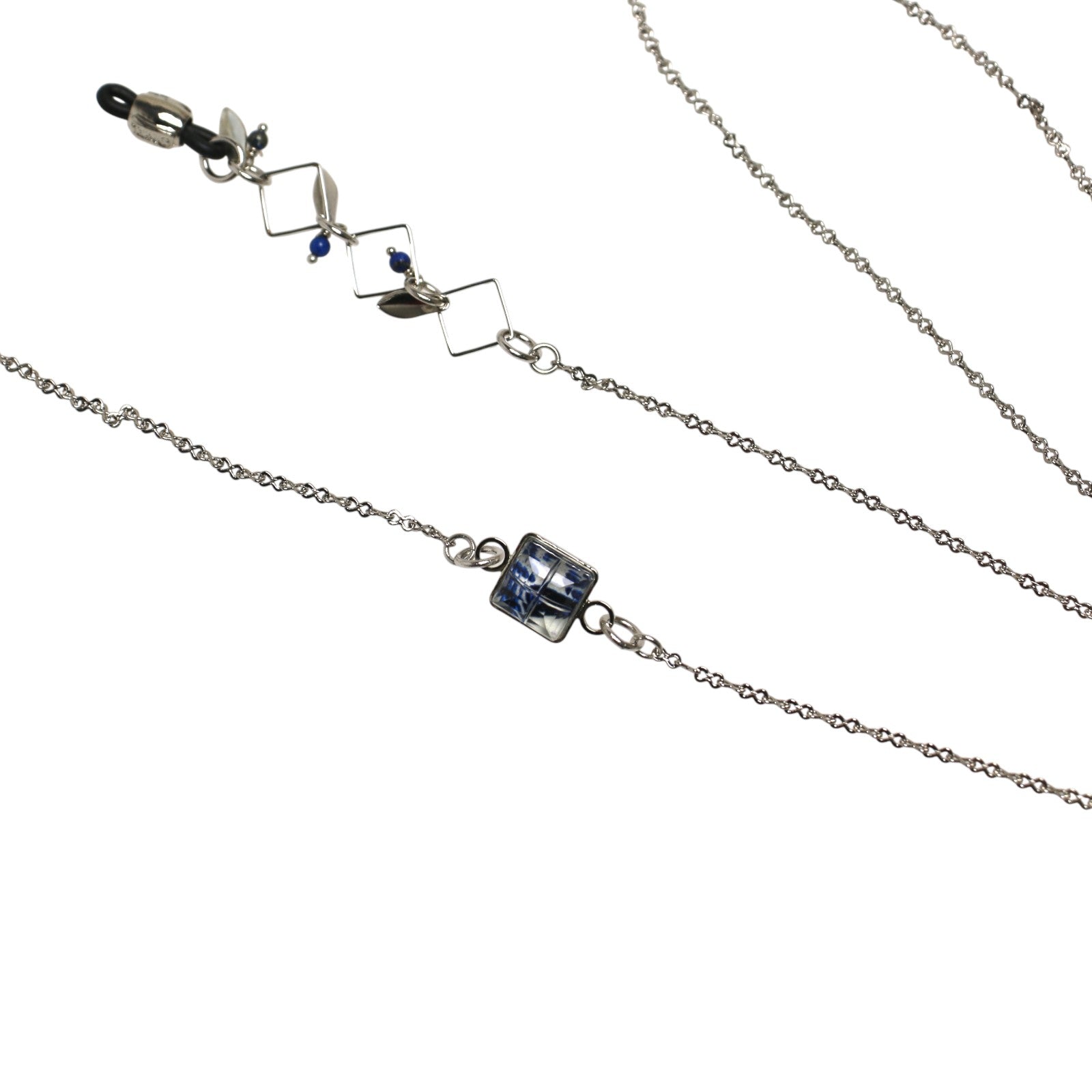 Glasses Chain Kanoko Light Blue Rhodium TAMARUSAN