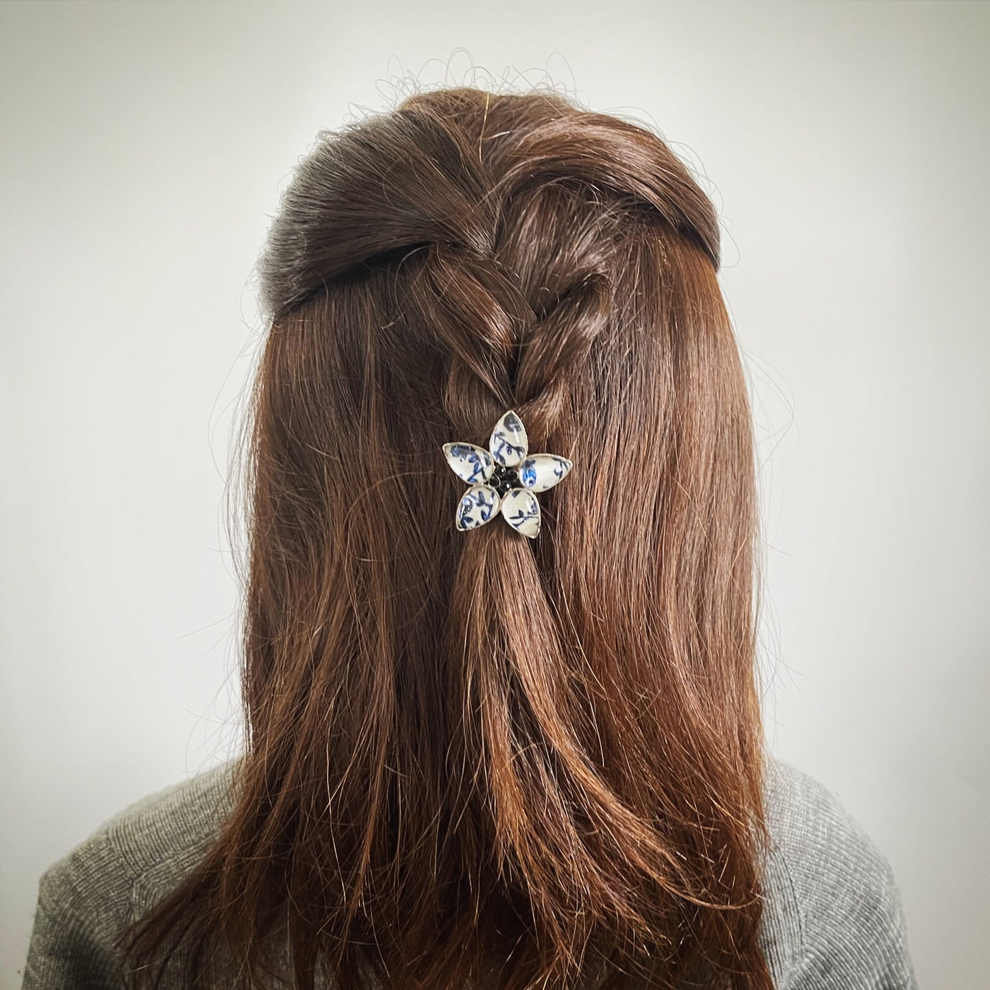 Gorgeous Hair Elastic Flower Blue TAMARUSAN