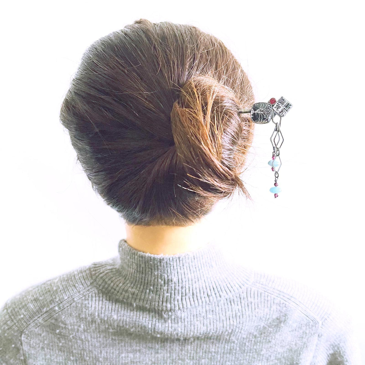 Short Kanzashi Chandelier Black TAMARUSAN