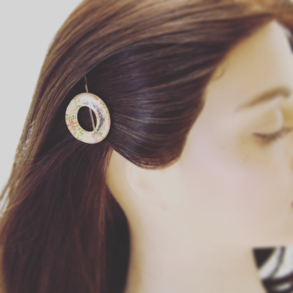 Gorgeous Hairpin Donut Rose Beige TAMARUSAN
