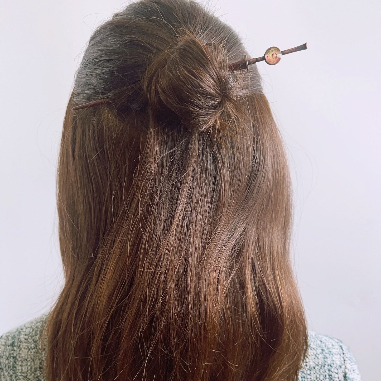 Changeable Ornament Hairpin Japanese Style Beige TAMARUSAN