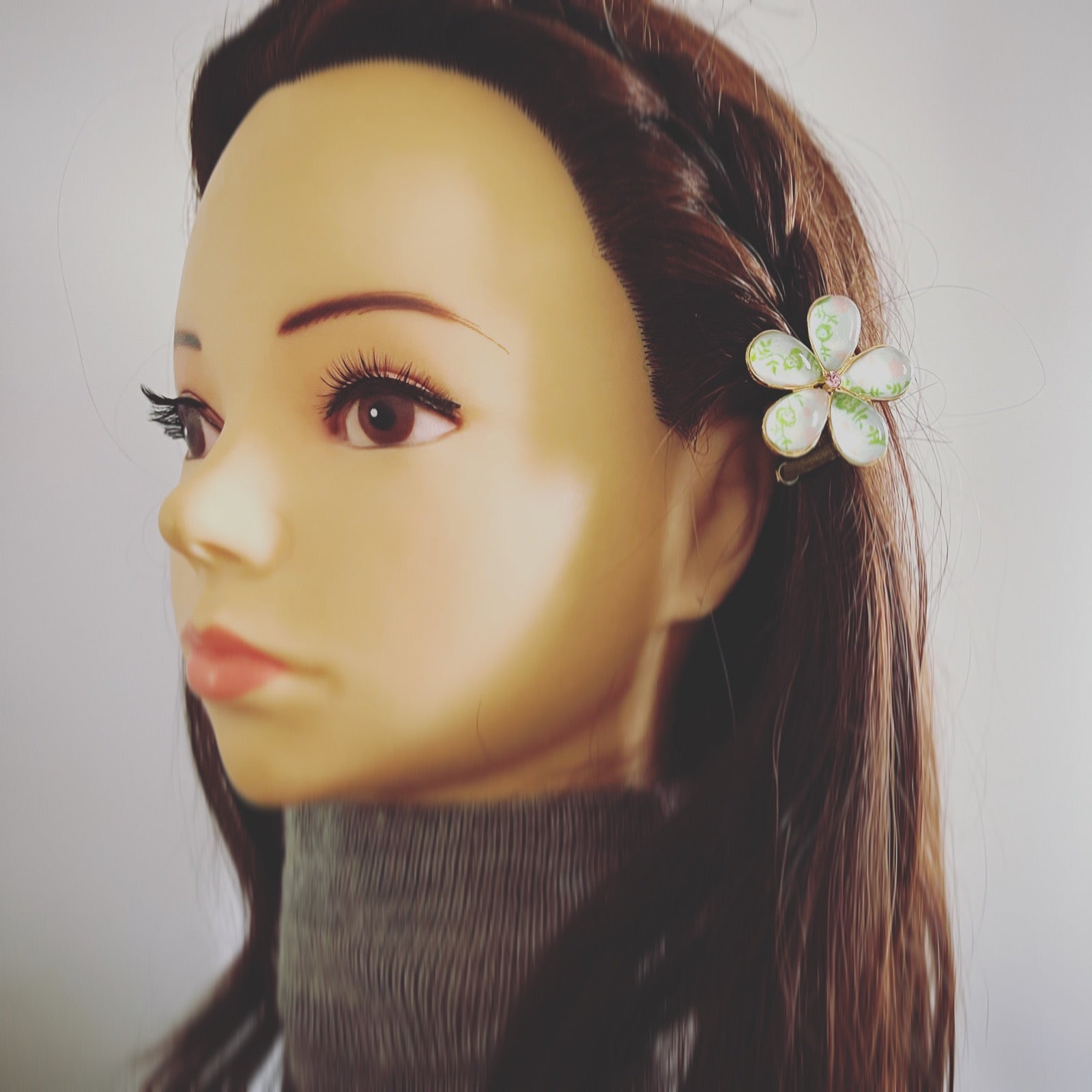 Gorgeous Hair Elastic Rose Light Blue Flower Gift TAMARUSAN