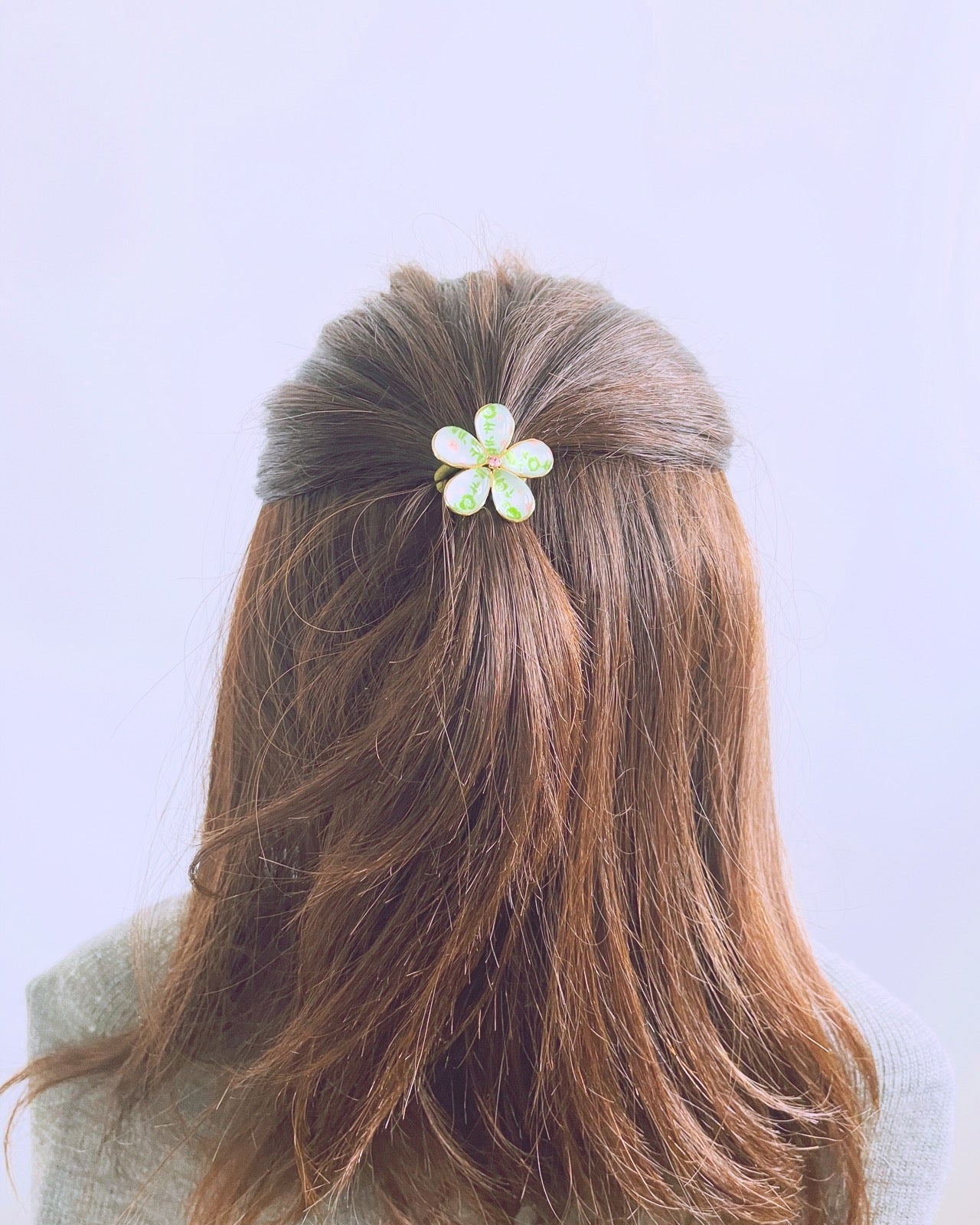 Gorgeous Hair Elastic Rose Light Blue Flower Gift TAMARUSAN