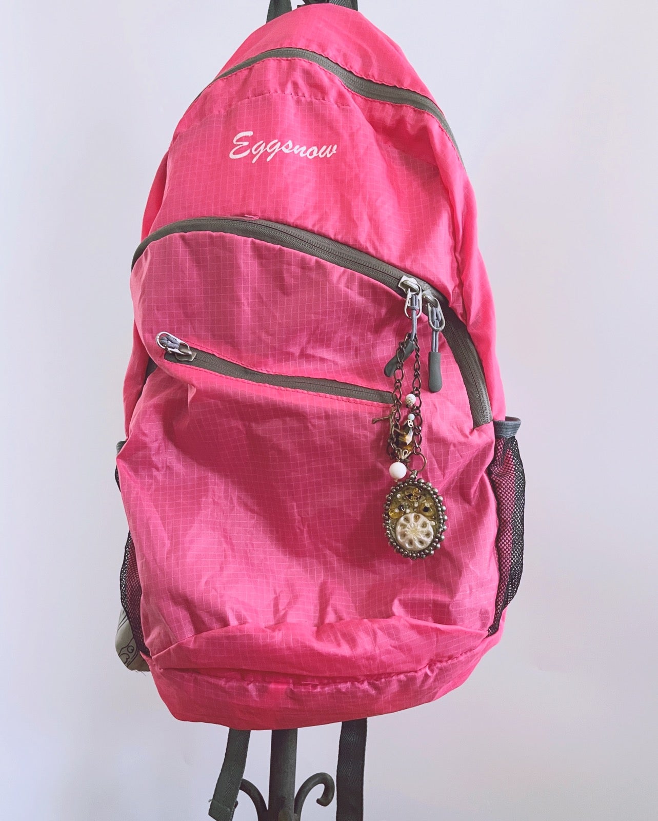 Bag Charm Antique Style White Brown TAMARUSAN