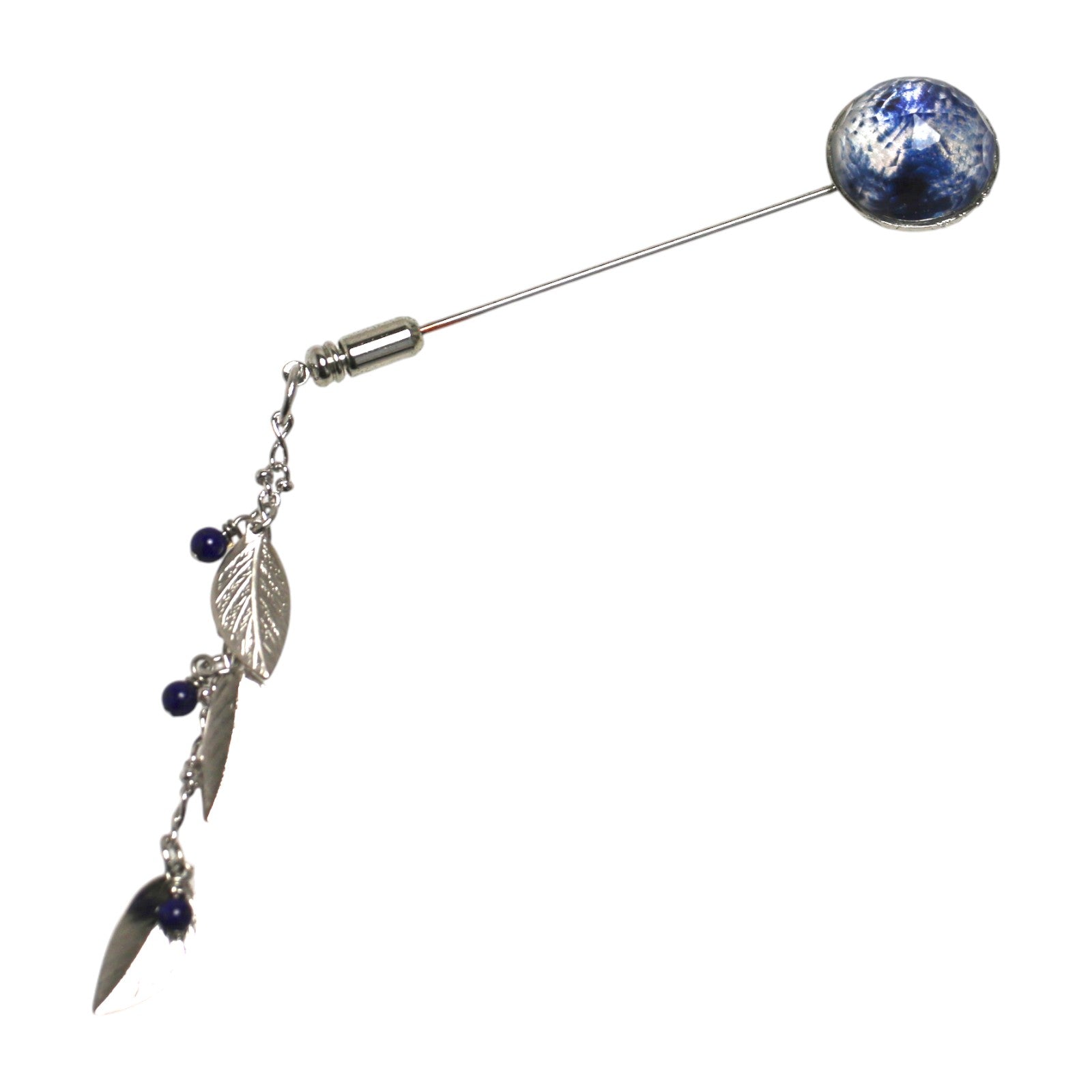 Earth Hat Pin Blue Leaf TAMARUSAN