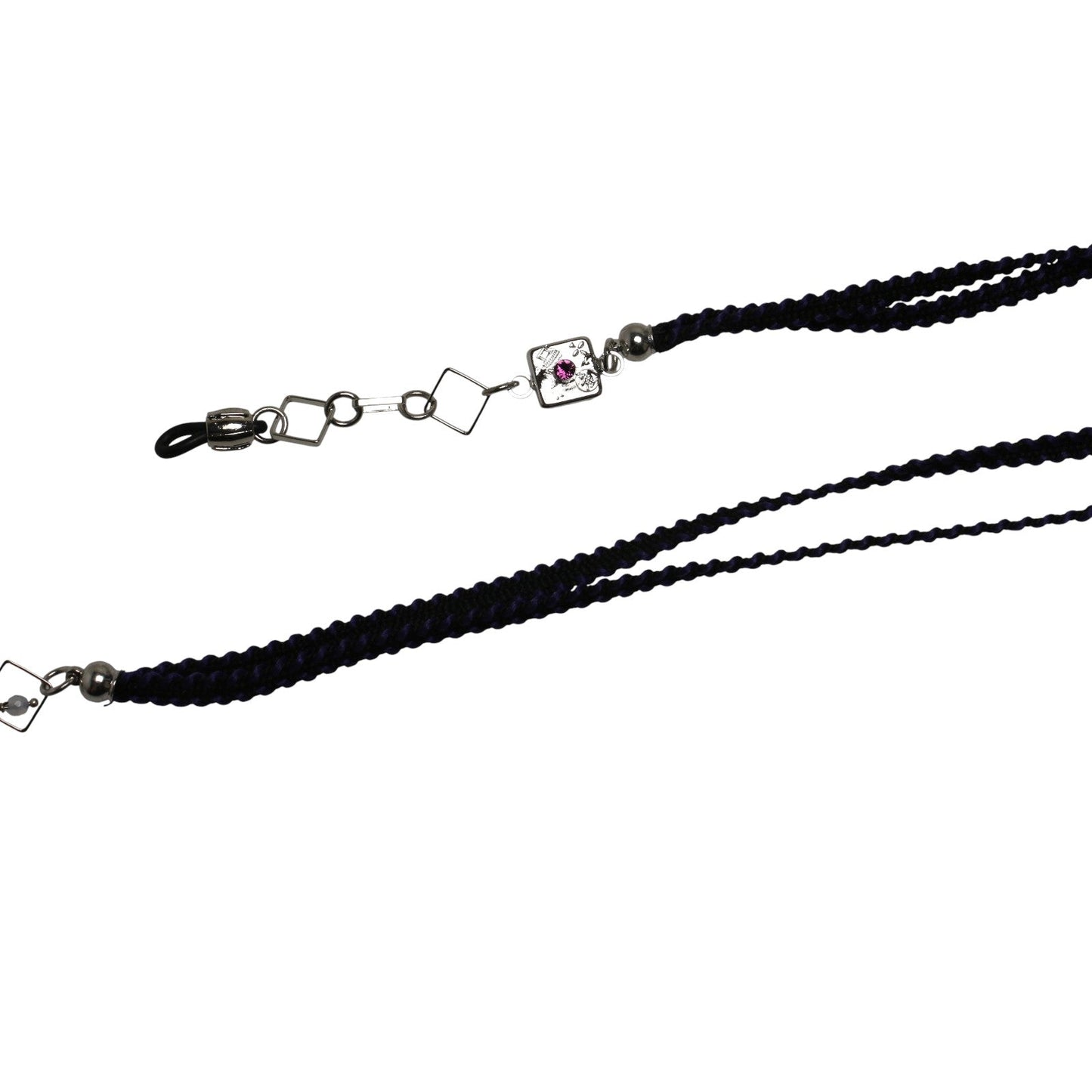 Glasses Chain Blue Flower Square TAMARUSAN