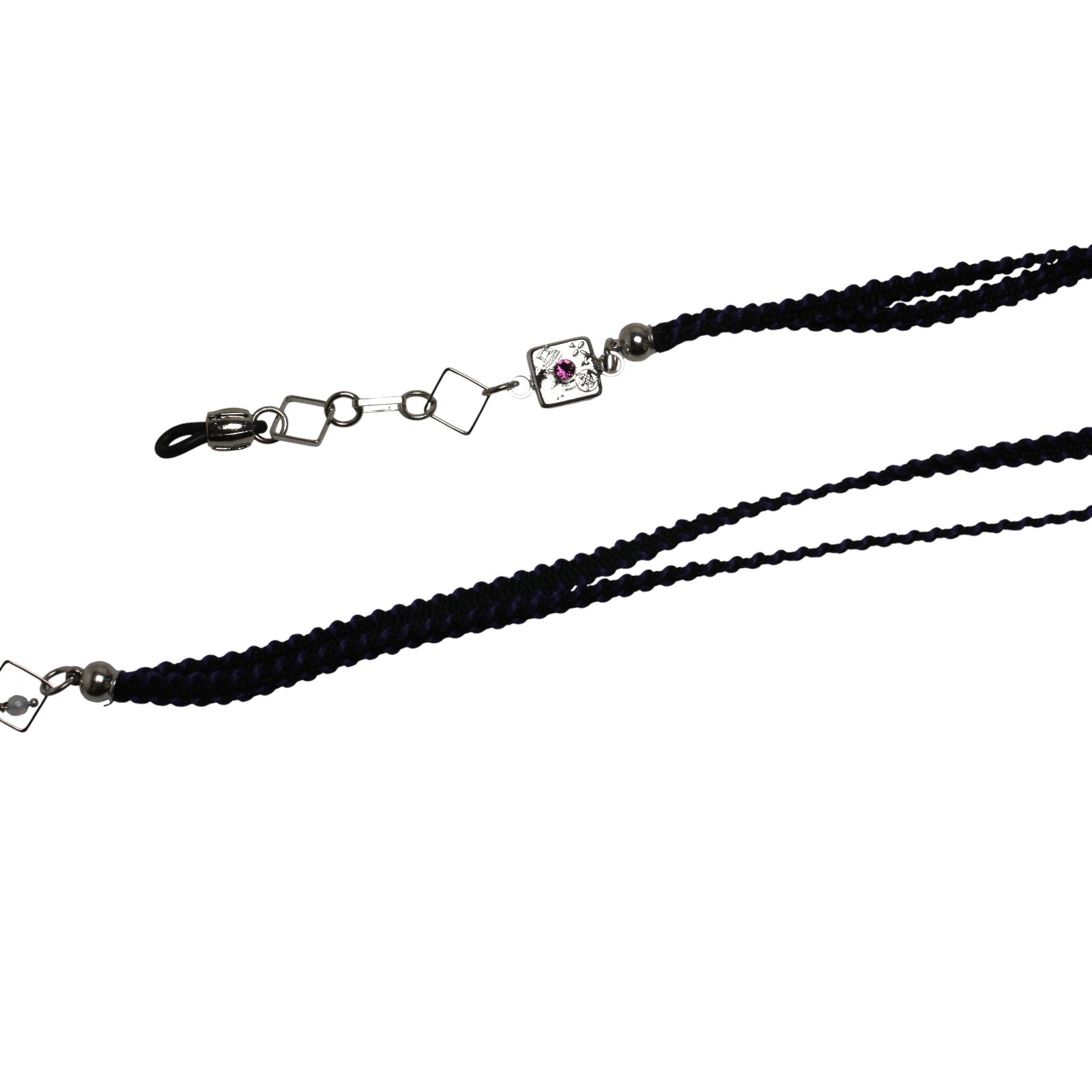 Glasses Chain Blue Flower Square TAMARUSAN