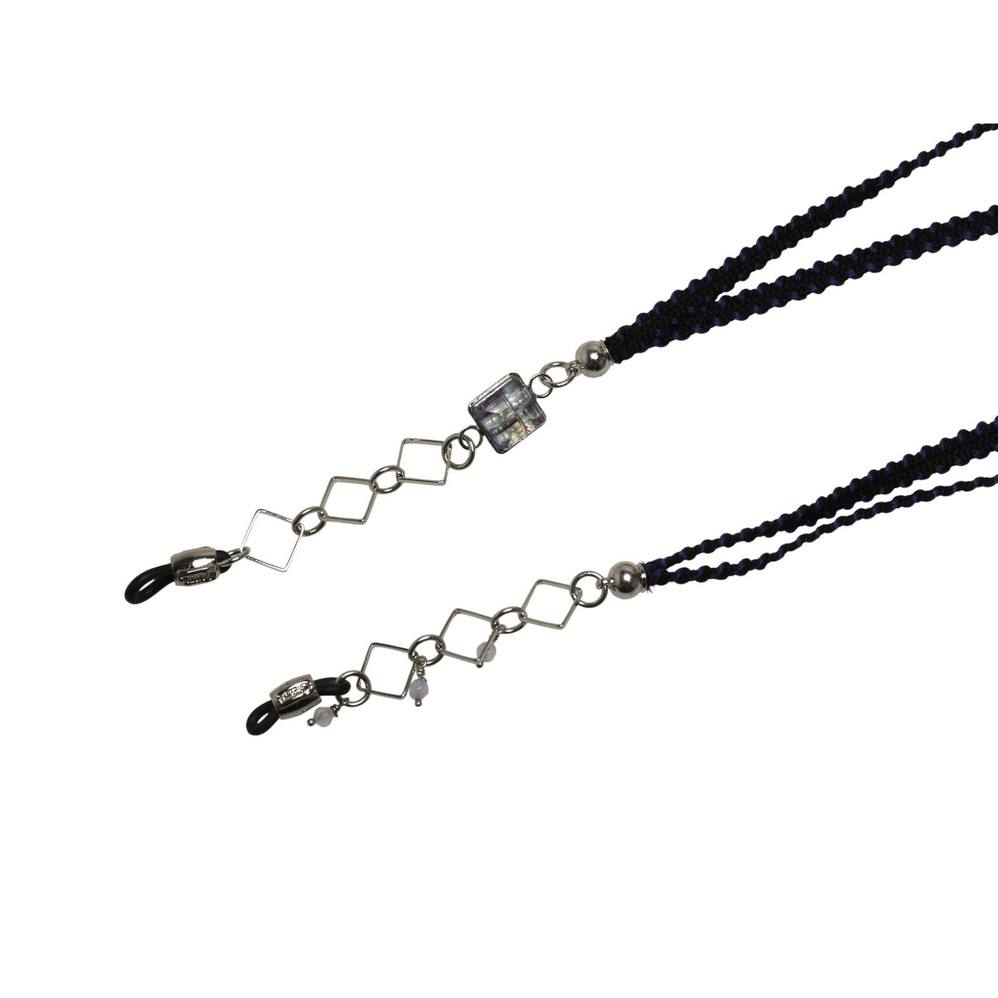 Glasses Chain Blue Flower Square TAMARUSAN