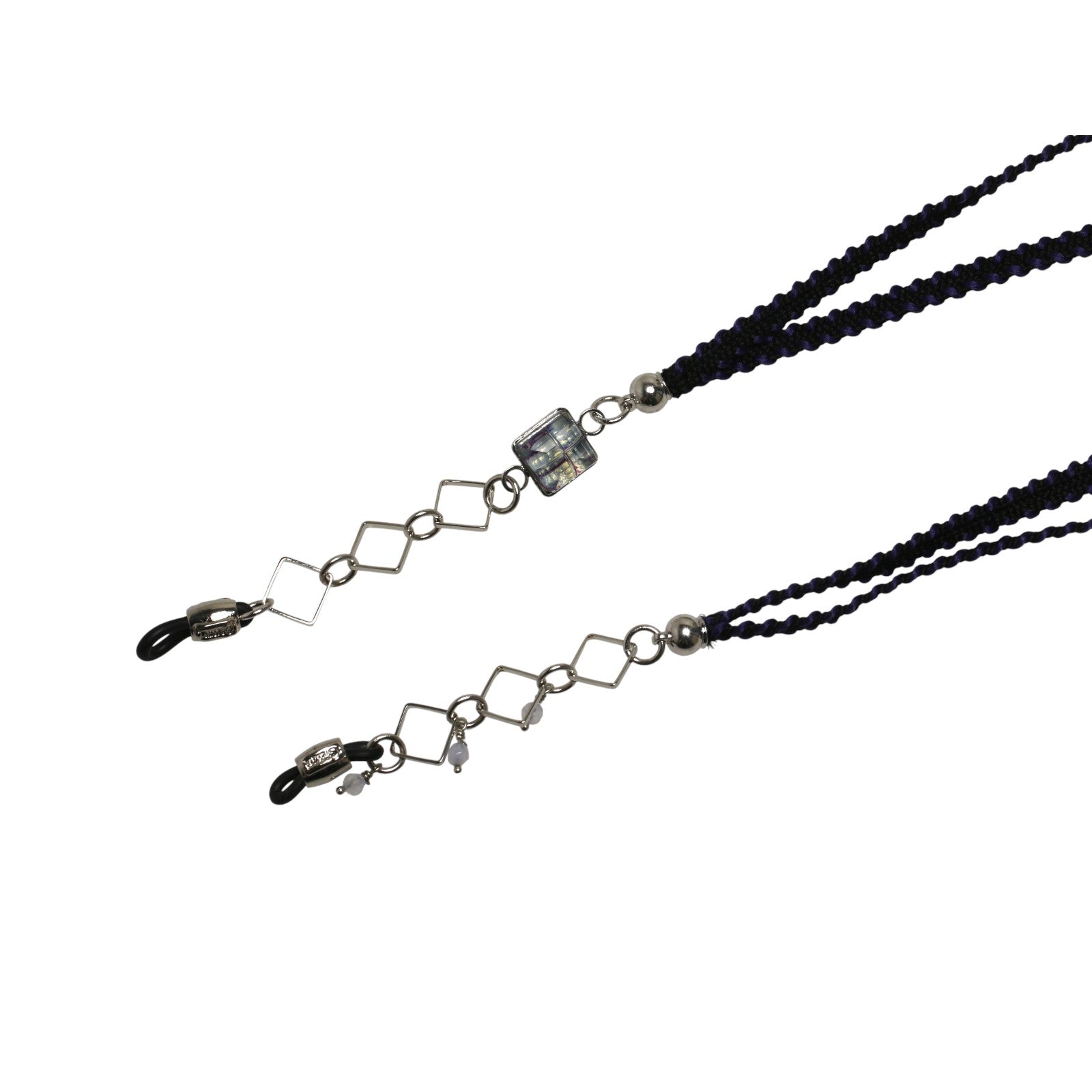 Glasses Chain Blue Flower Square TAMARUSAN
